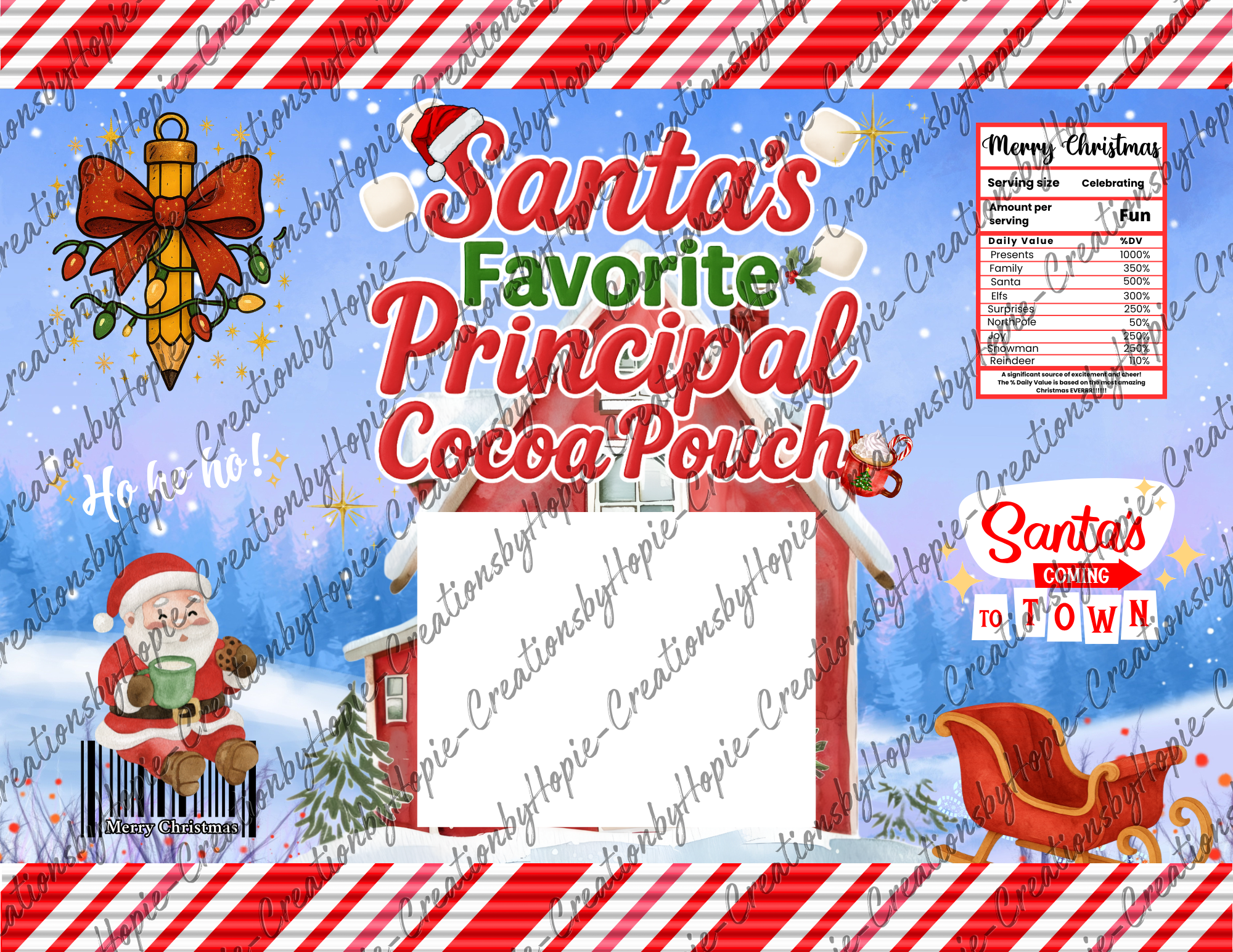 Santa's Principal Cocoa Pouch
