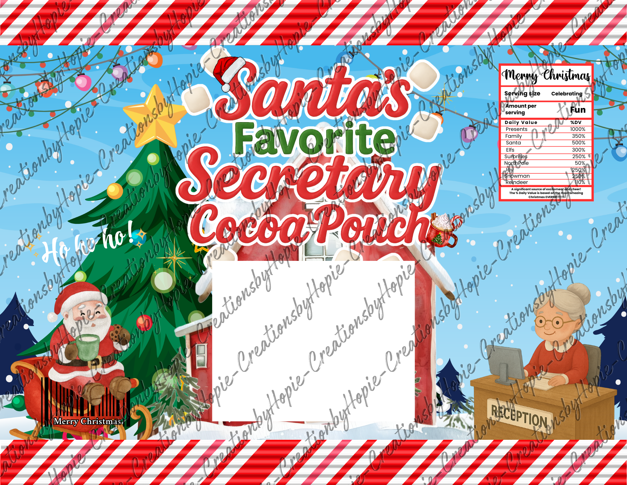 Santa's Secretary Cocoa Pouch