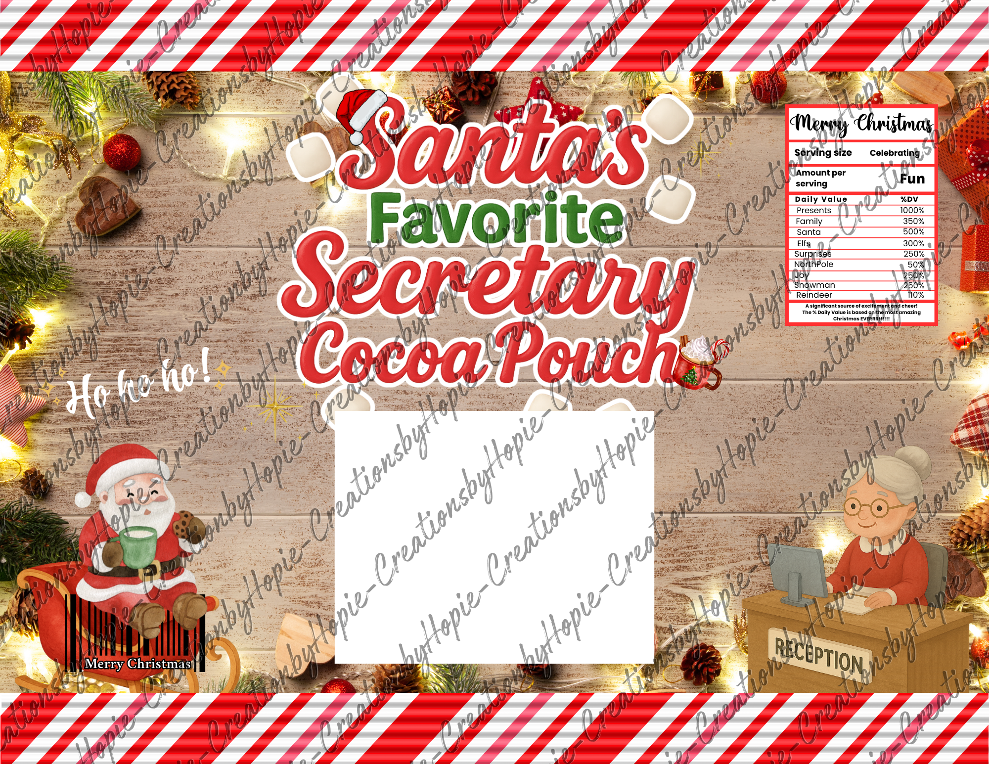 Santa's Secretary Cocoa Pouch