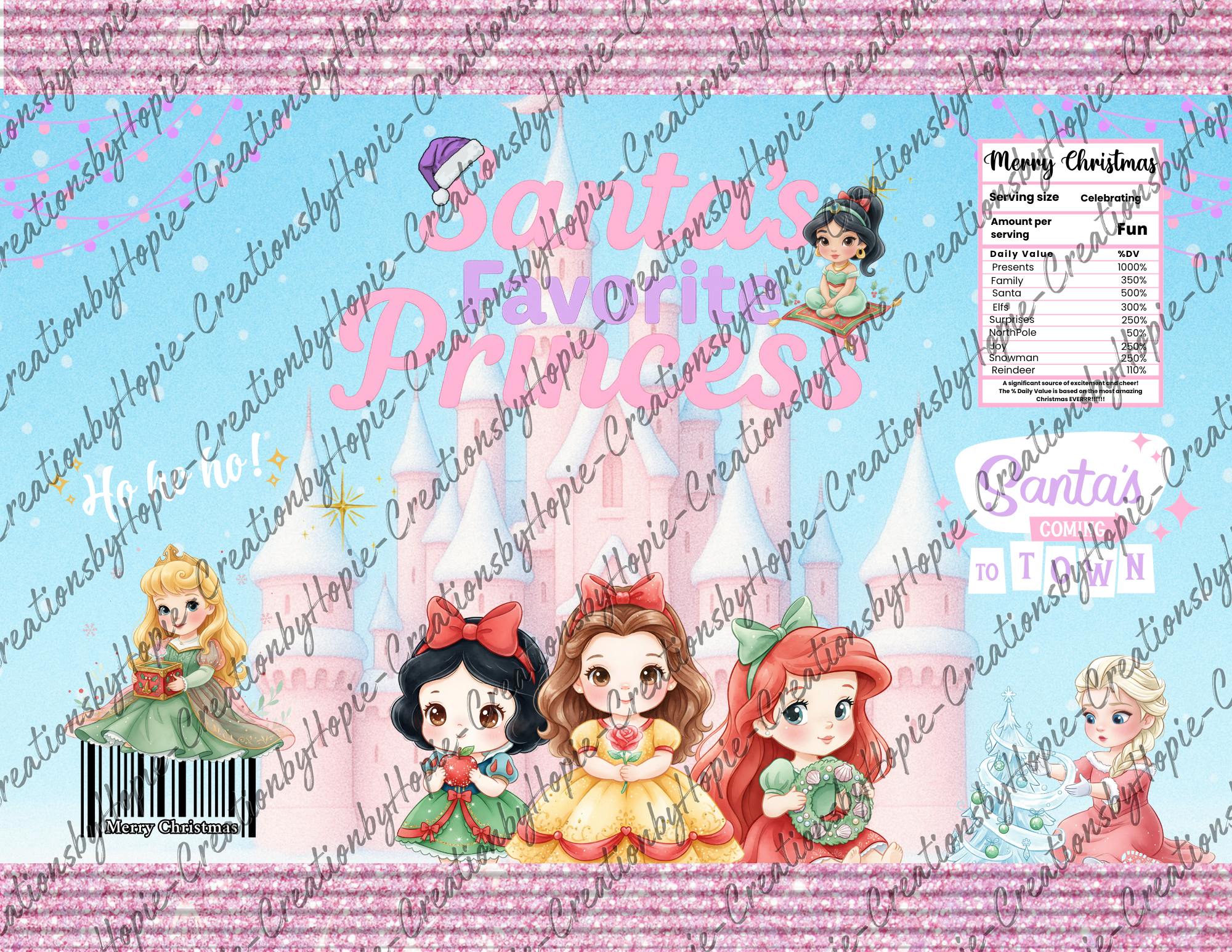 Santa's Princess Cocoa Pouch