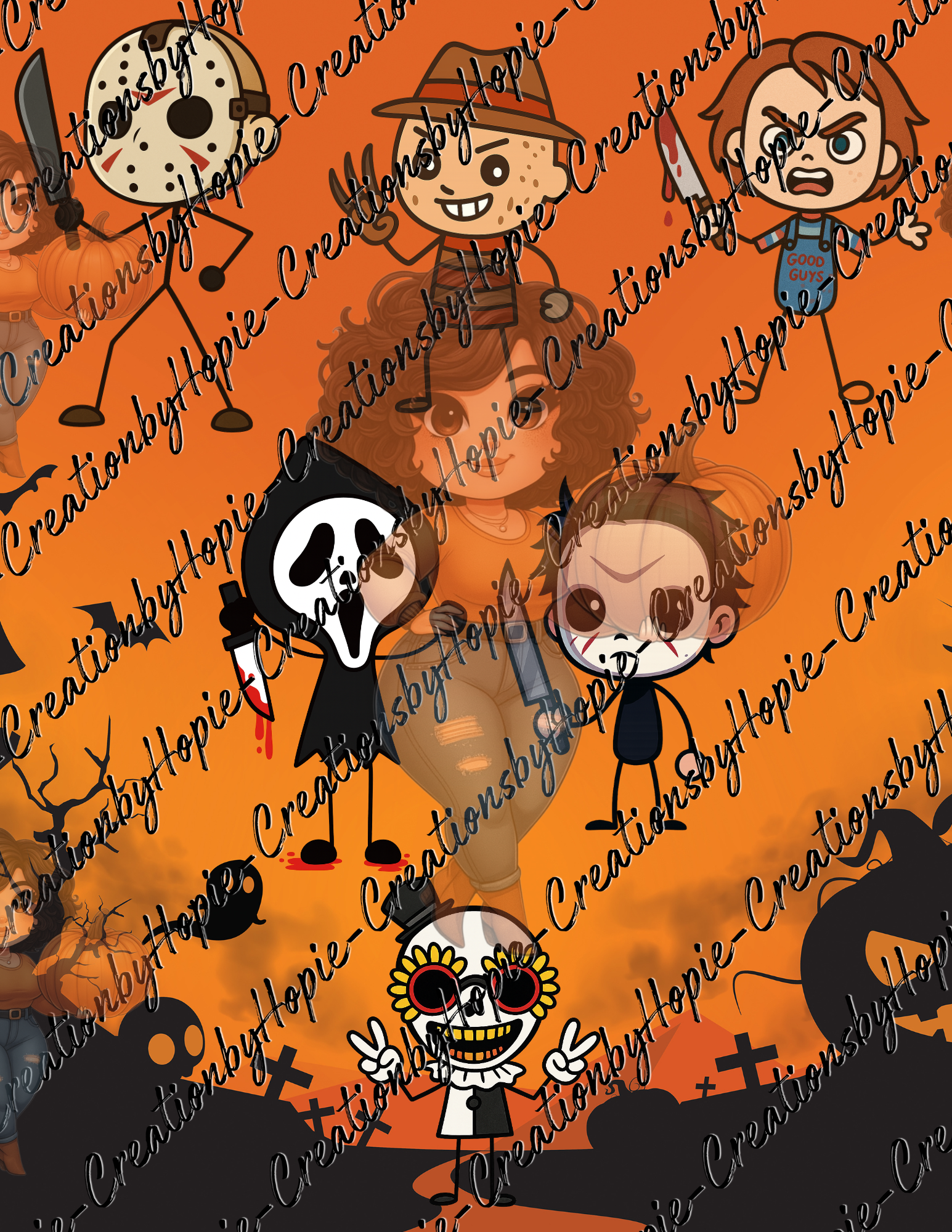 Stick Horror Clip Art Bundle