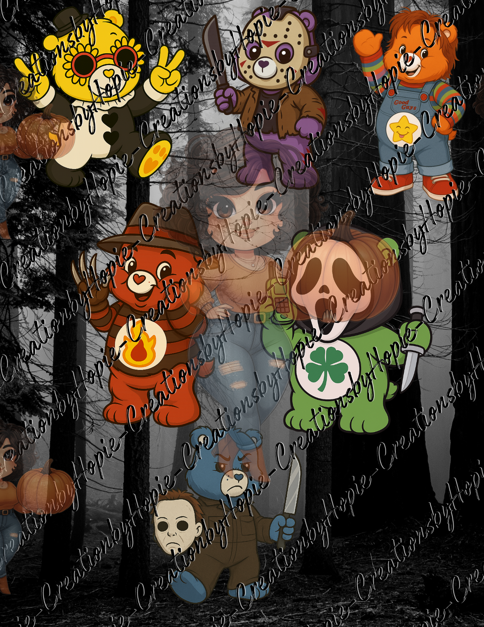 Scare Bear Clip Art Bundle