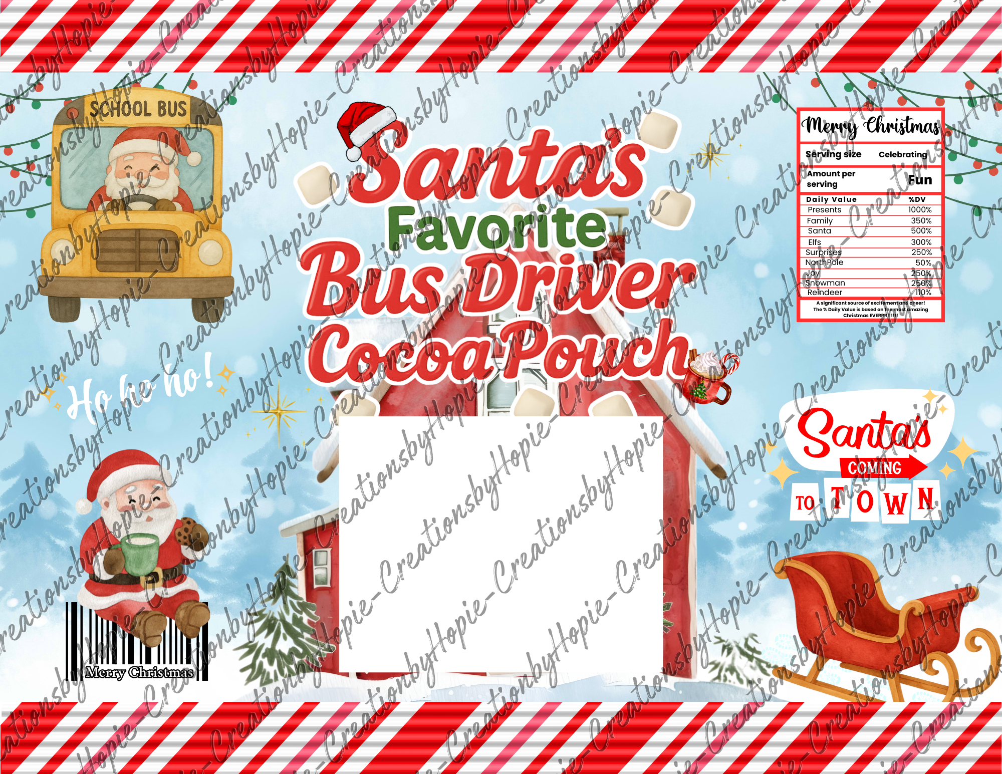 Santa's Bus Driver Cocoa Pouch