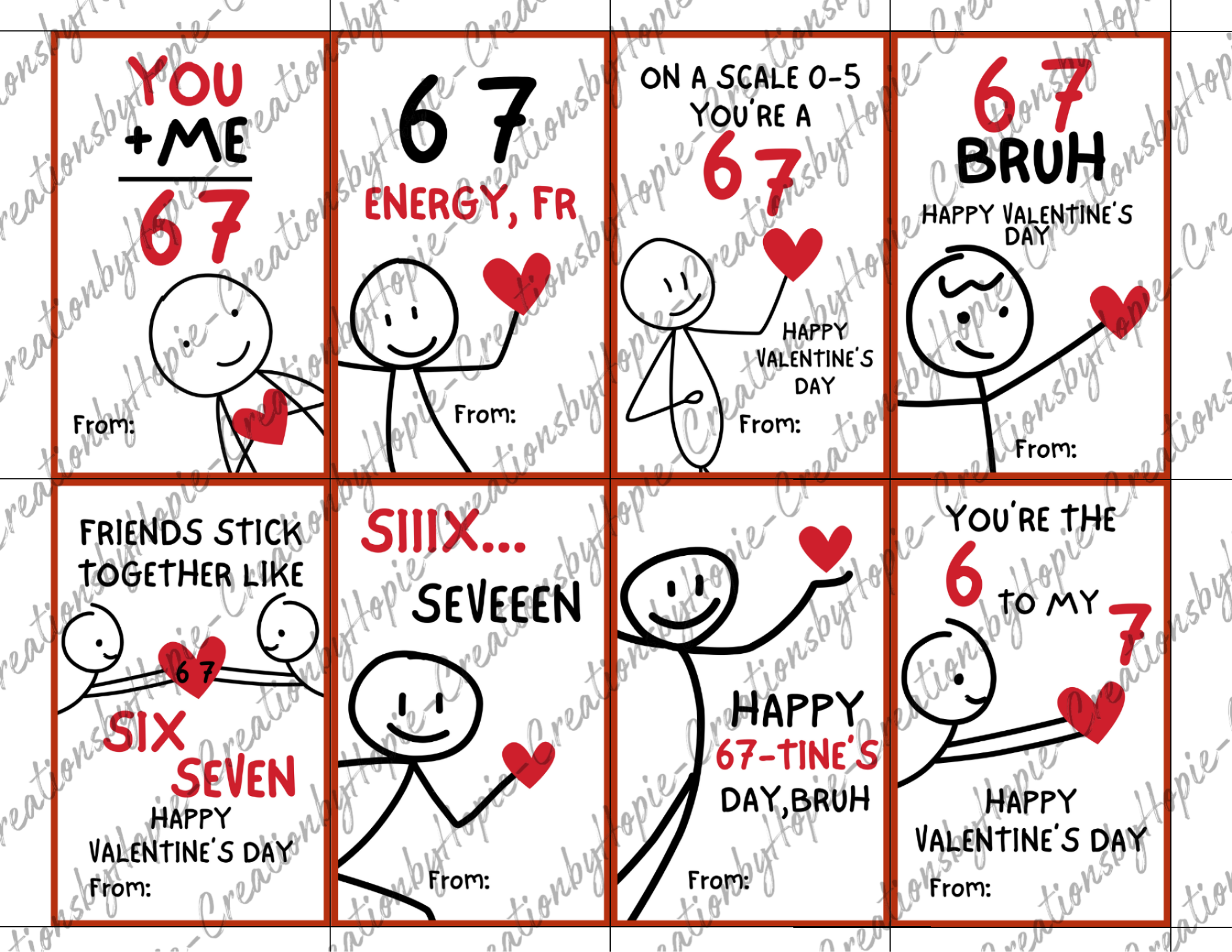 6/7 Valentines Day Cards