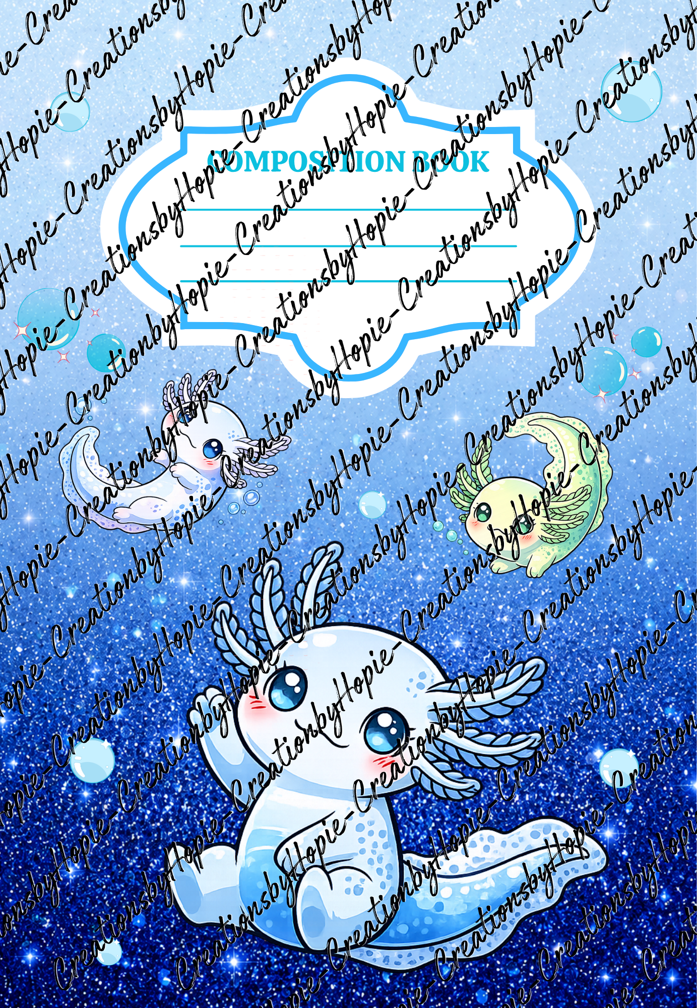 Axolotl #2 Notebook Cover
