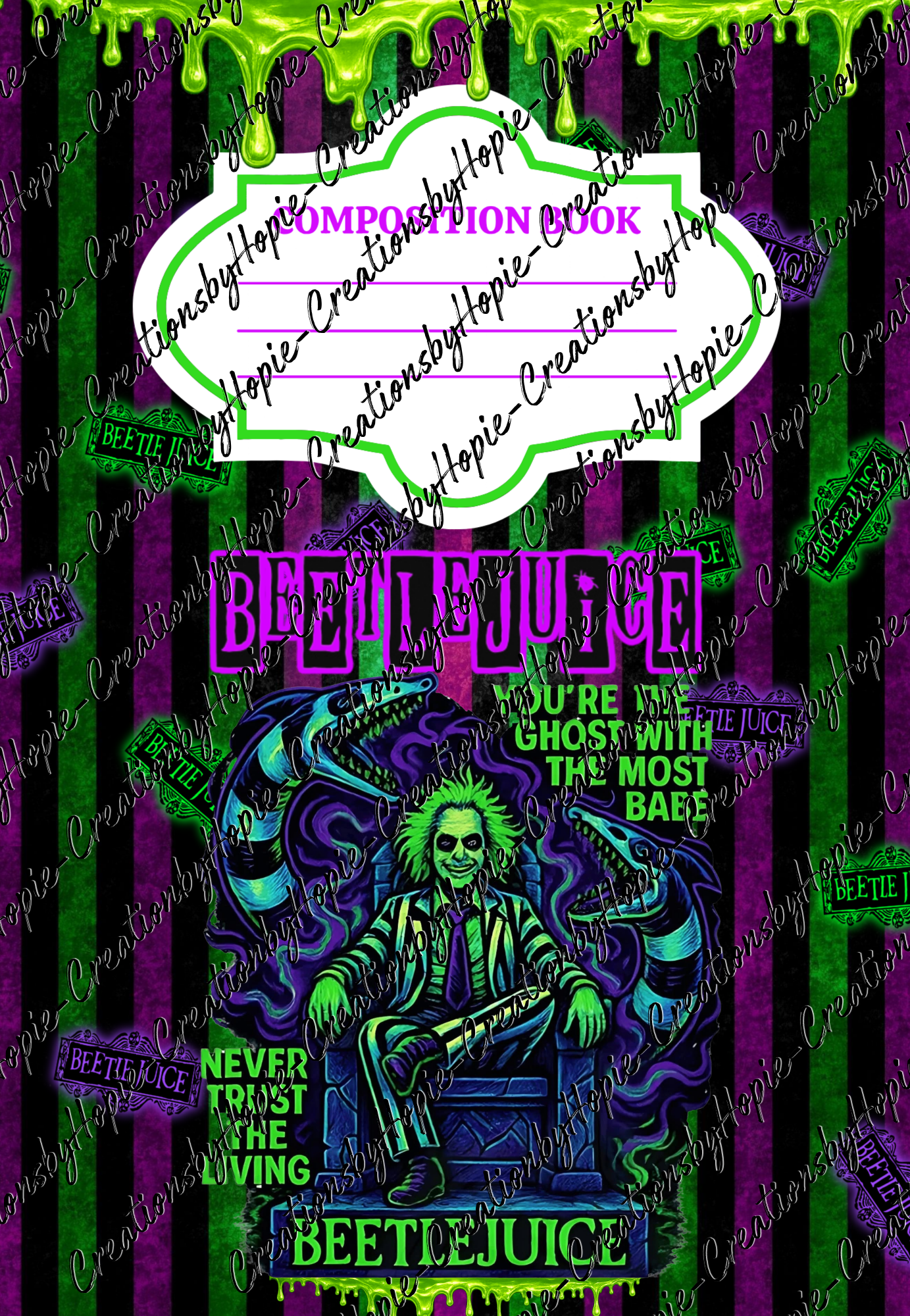 Beetle Juice #2 Notebook Cover