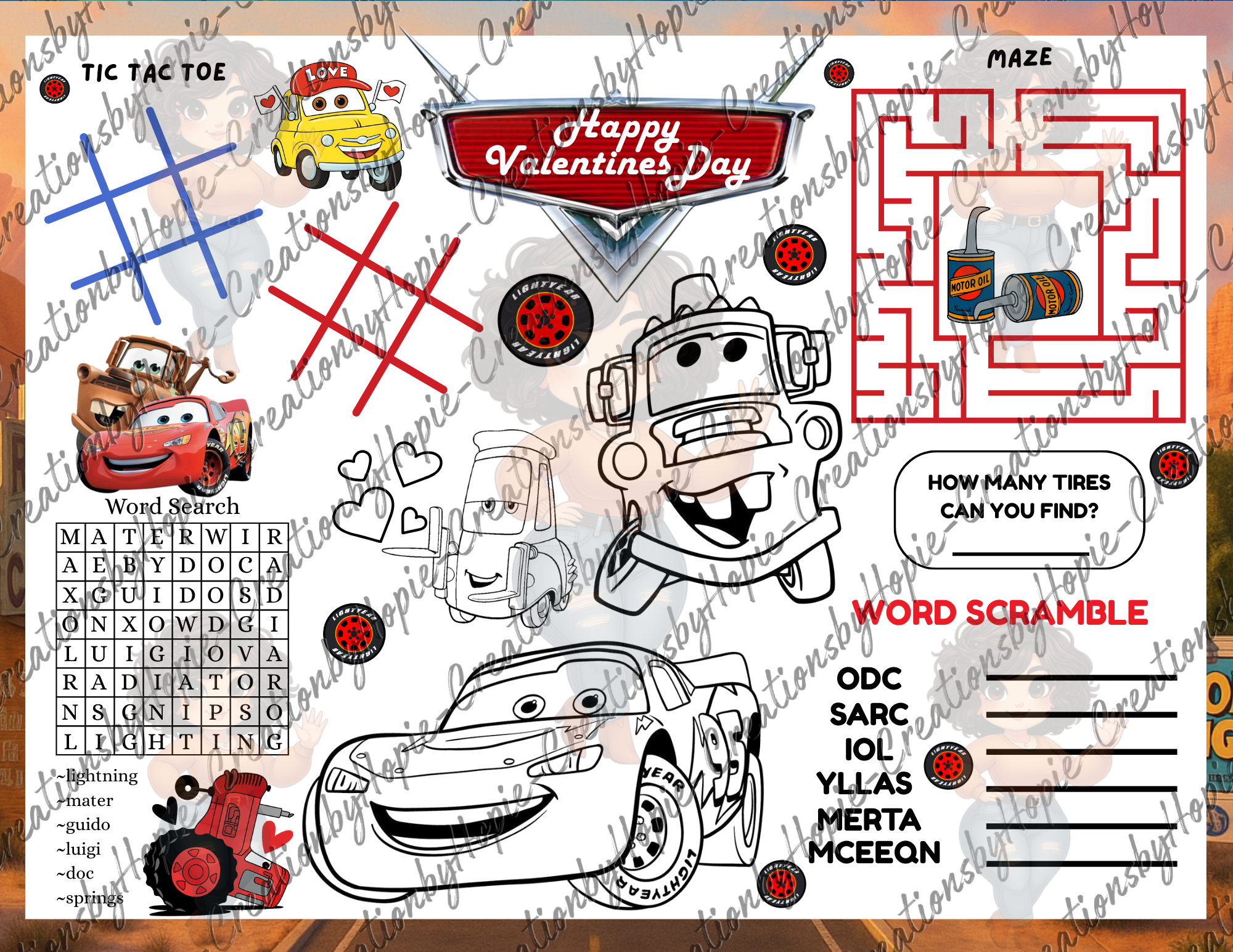 Cars Sheet