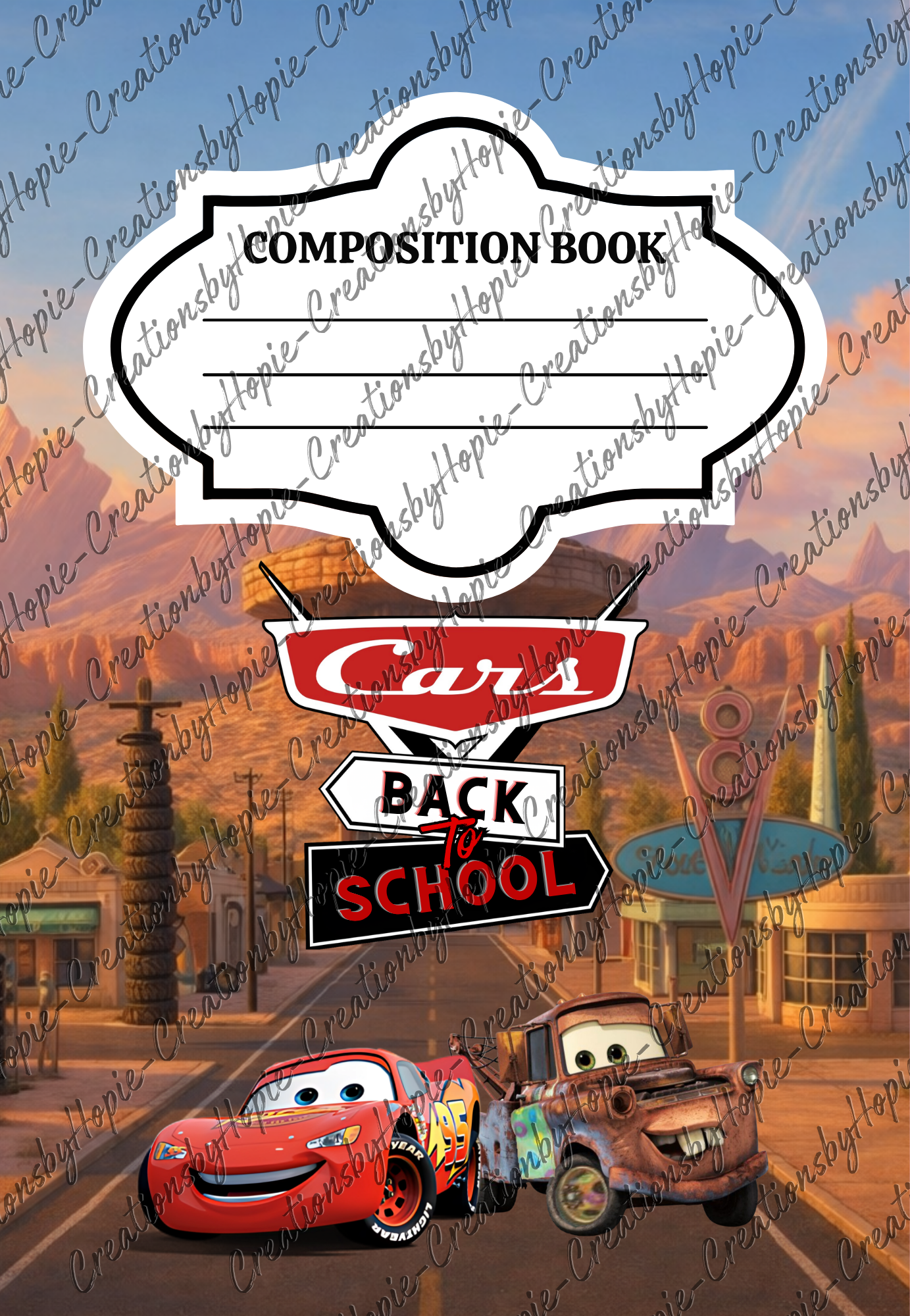 Cars #3 Notebook Cover