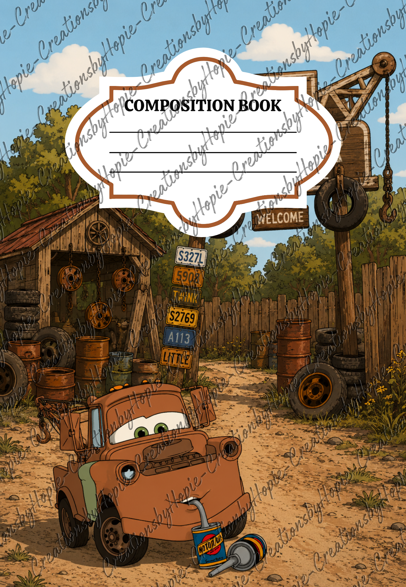 Cars #6 Notebook Cover