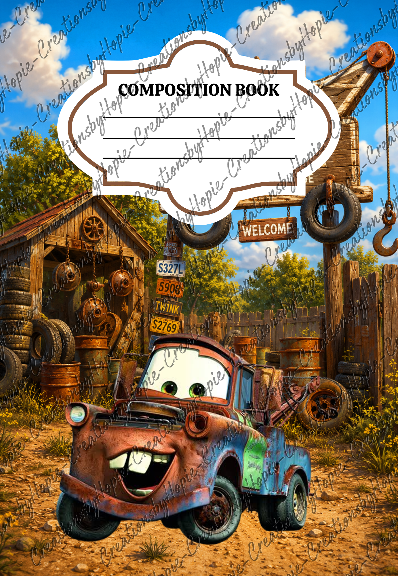 Cars #7 Notebook Cover