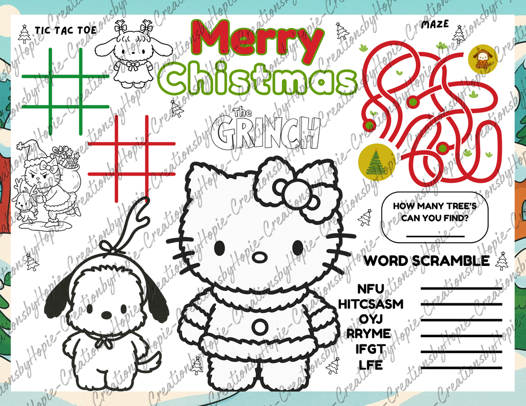Cat #1 Activity Board (Xmas)