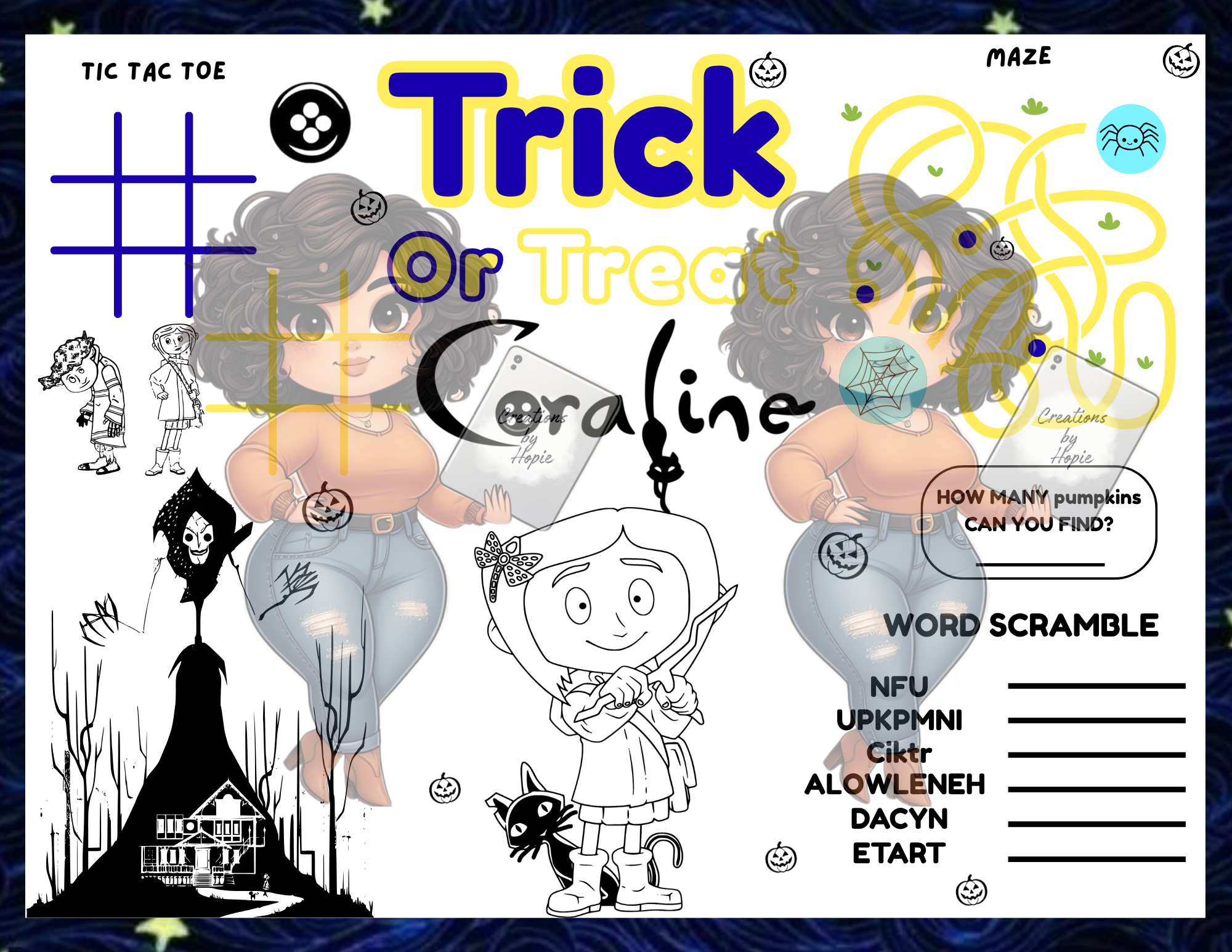 Creepy Activity Board