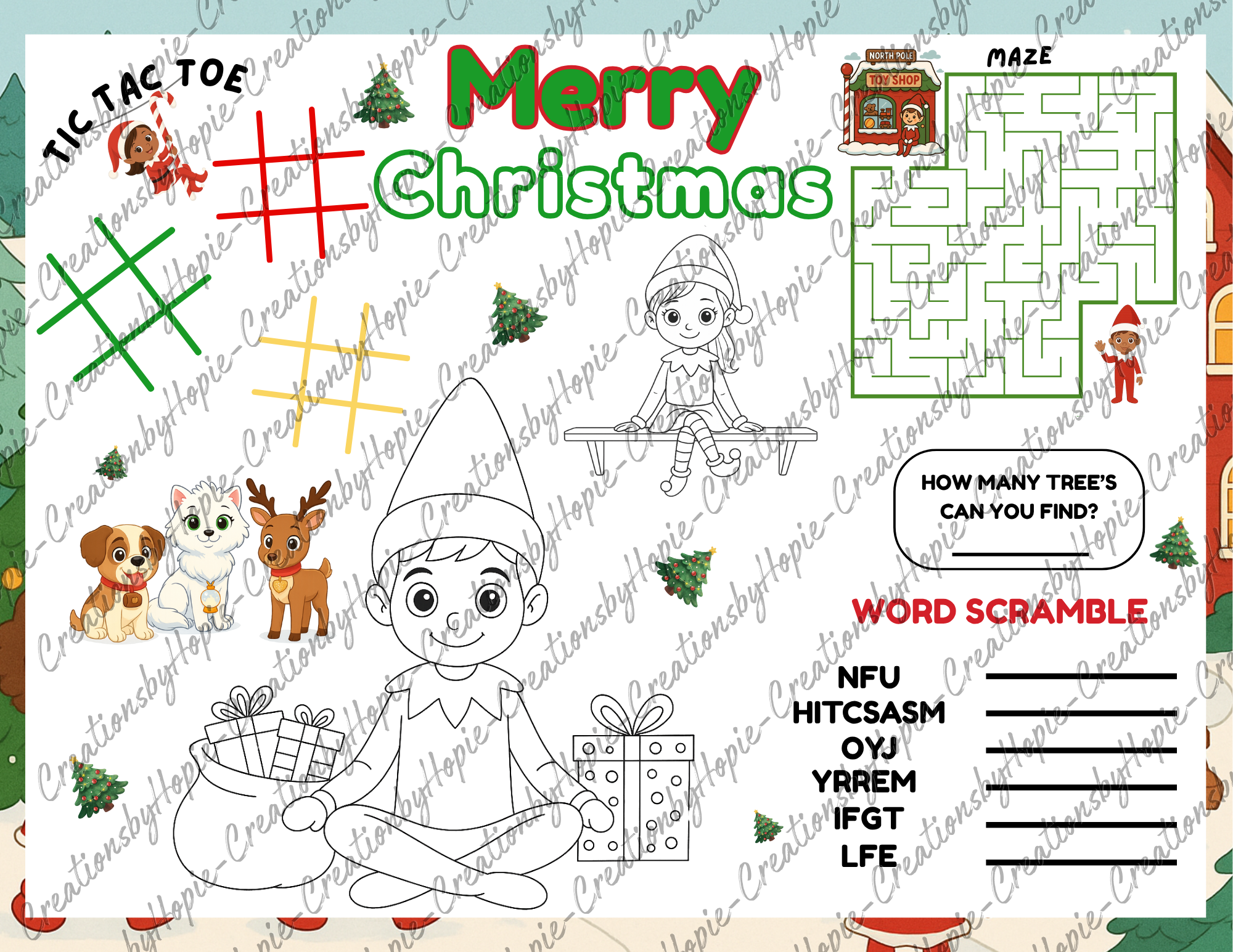 Elf #1 Activity Sheet