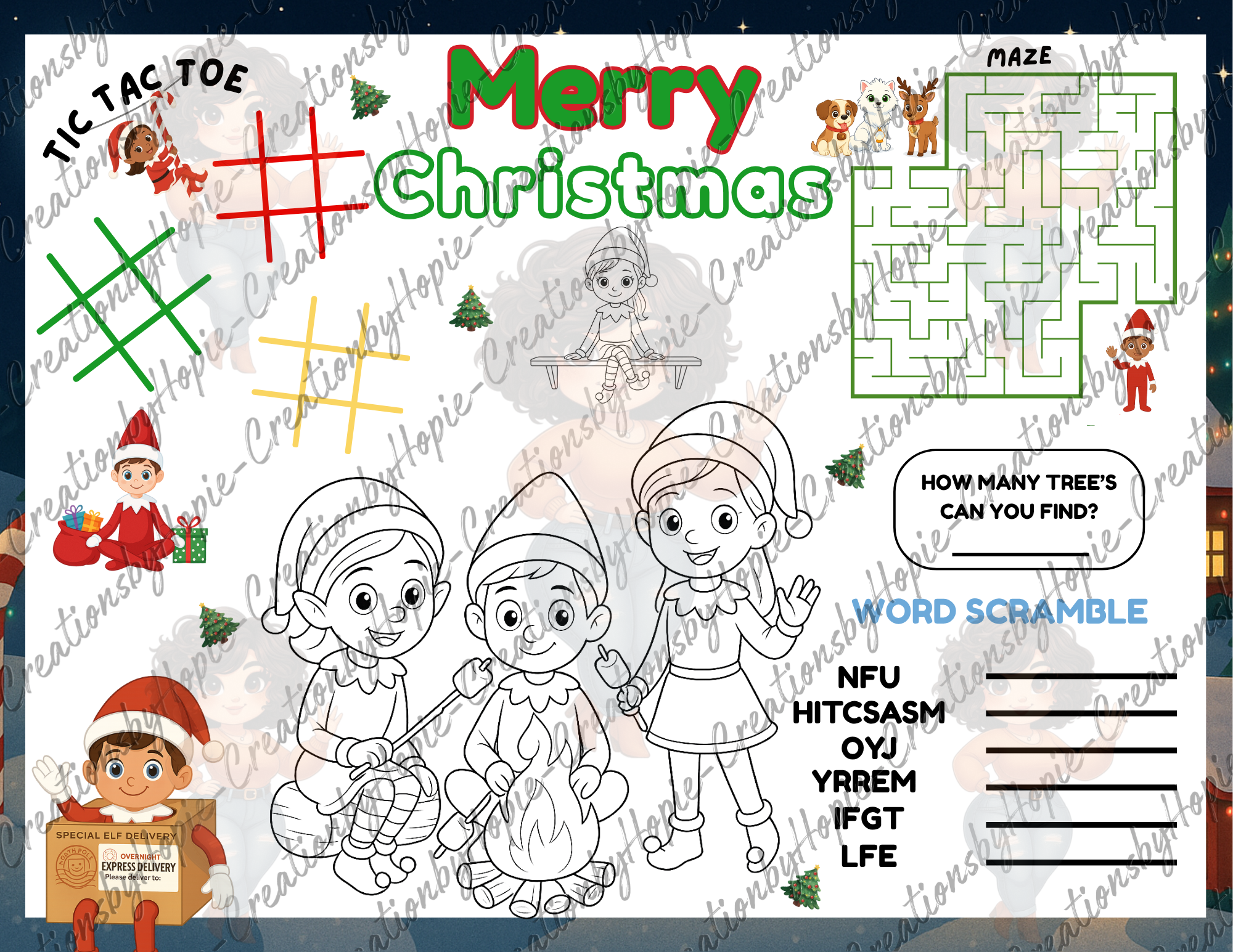 Elf #3 Activity Sheet