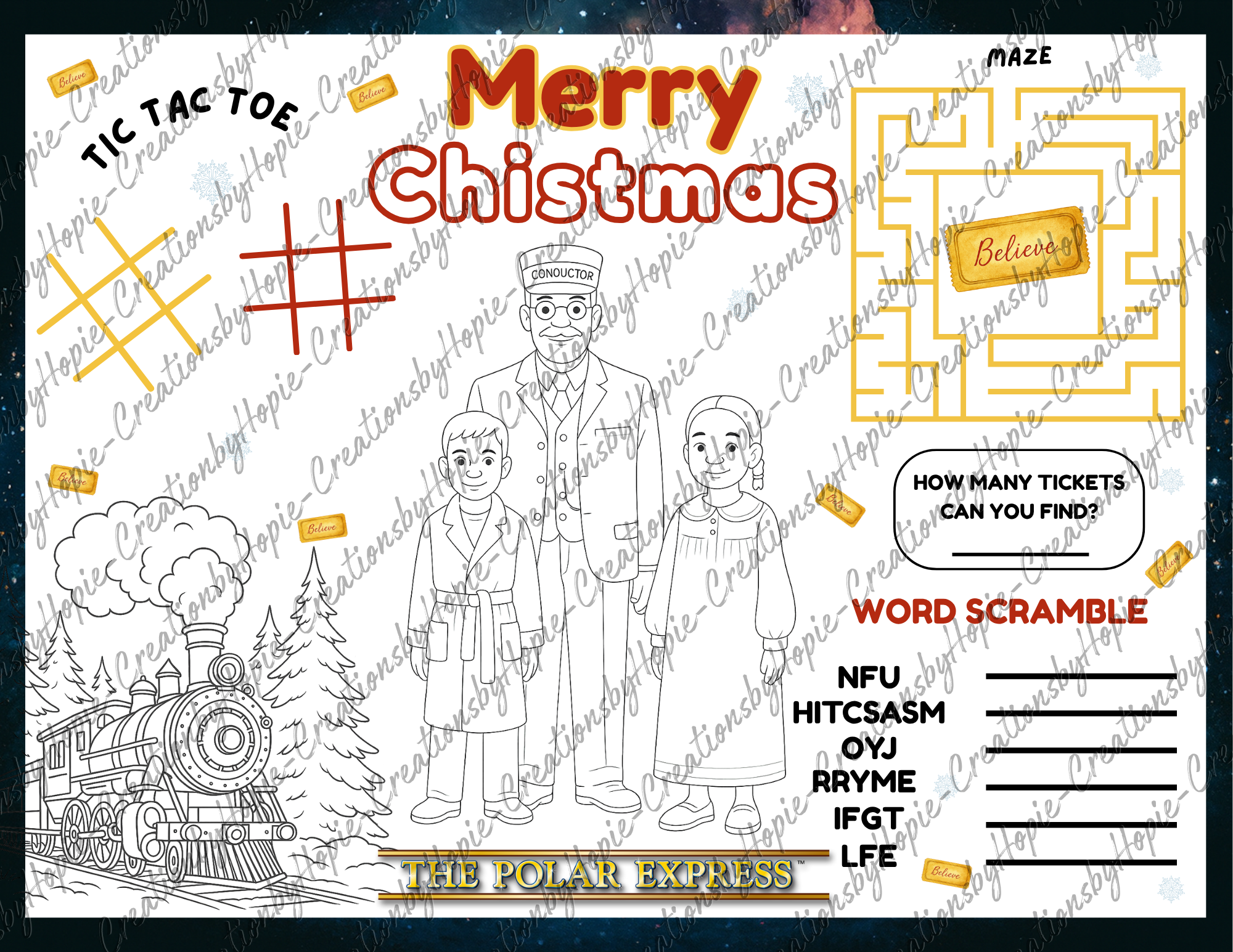 Express #1 Activity Sheet (Xmas)