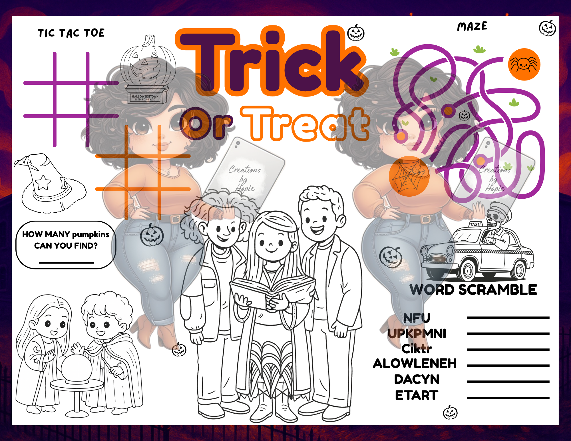 Halloween City #2 Activity Board