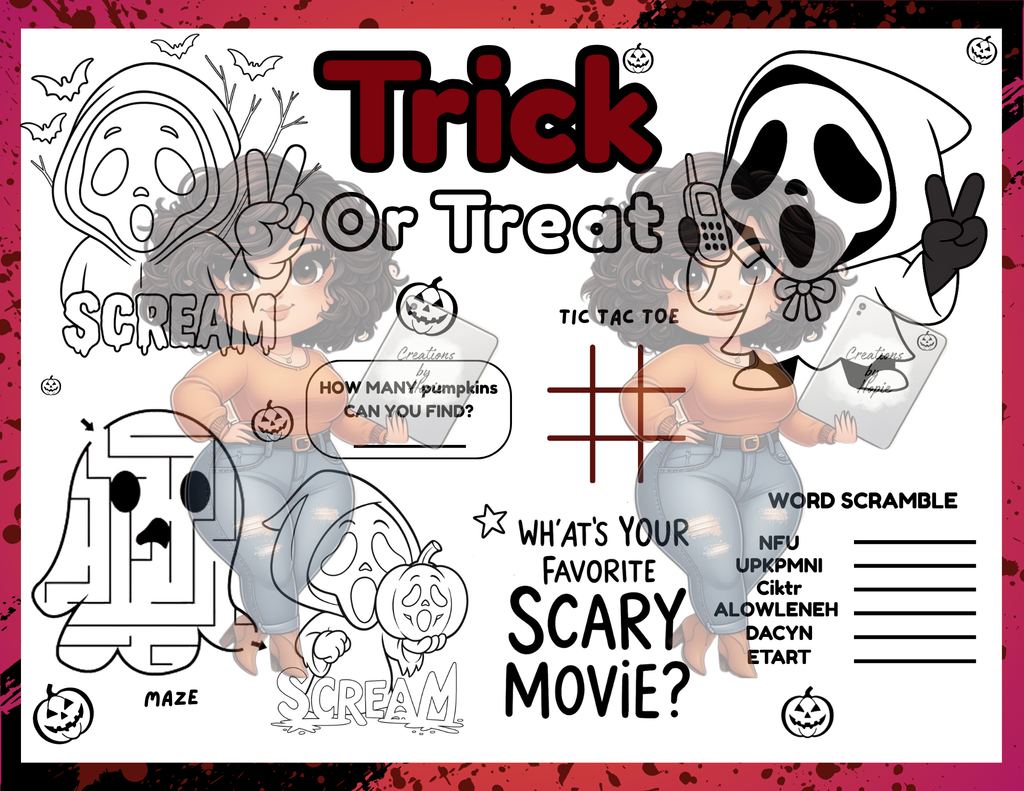 Horror #3 Activity Board