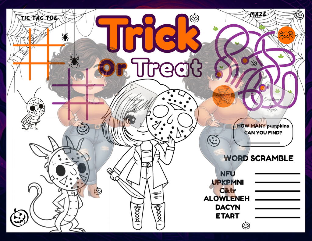 Horror Princess #1 Activity Board