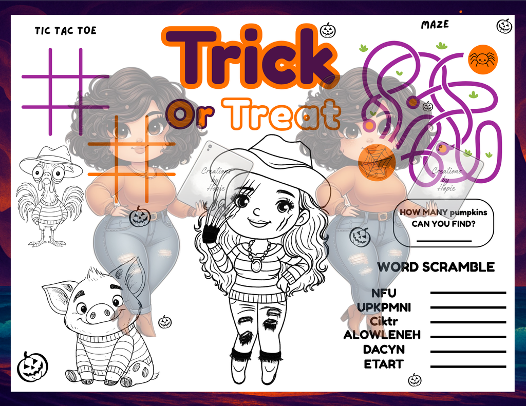 Horror Princess #3 Activity Board