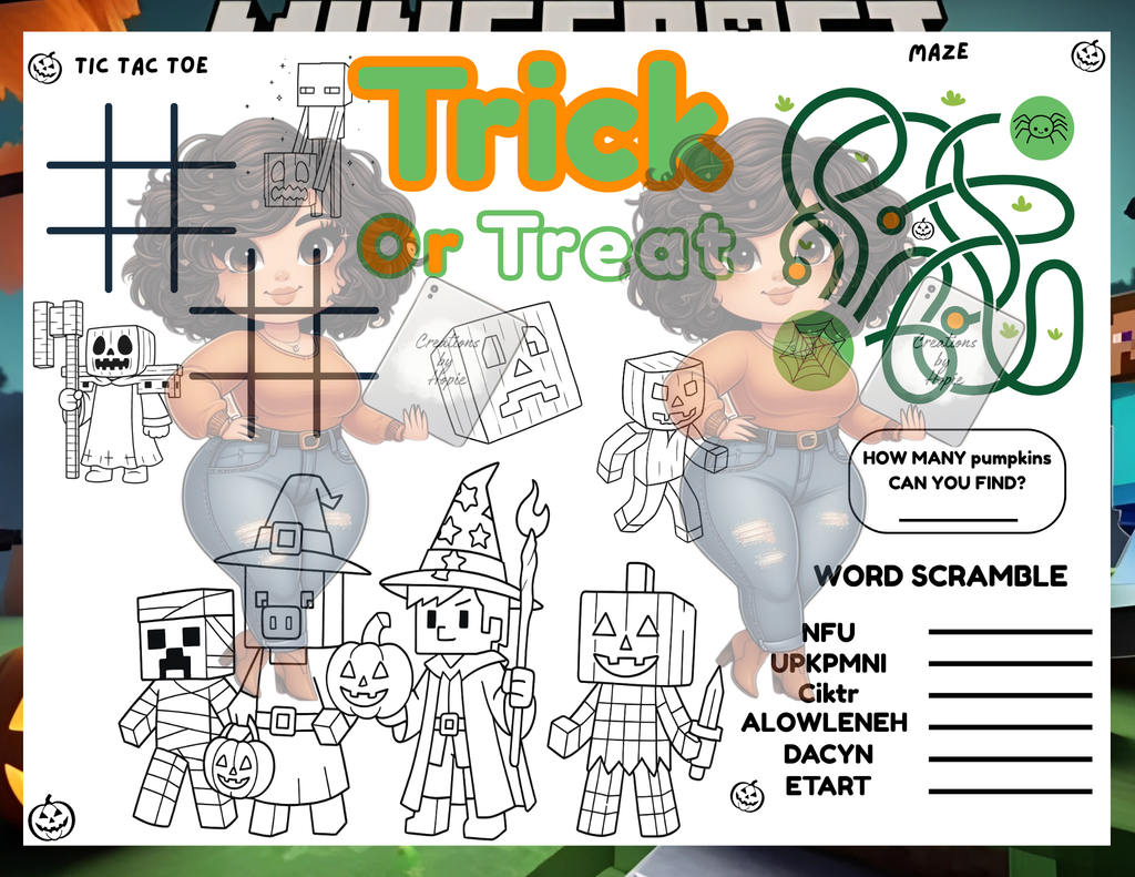 MC Halloween #1 Activity Board