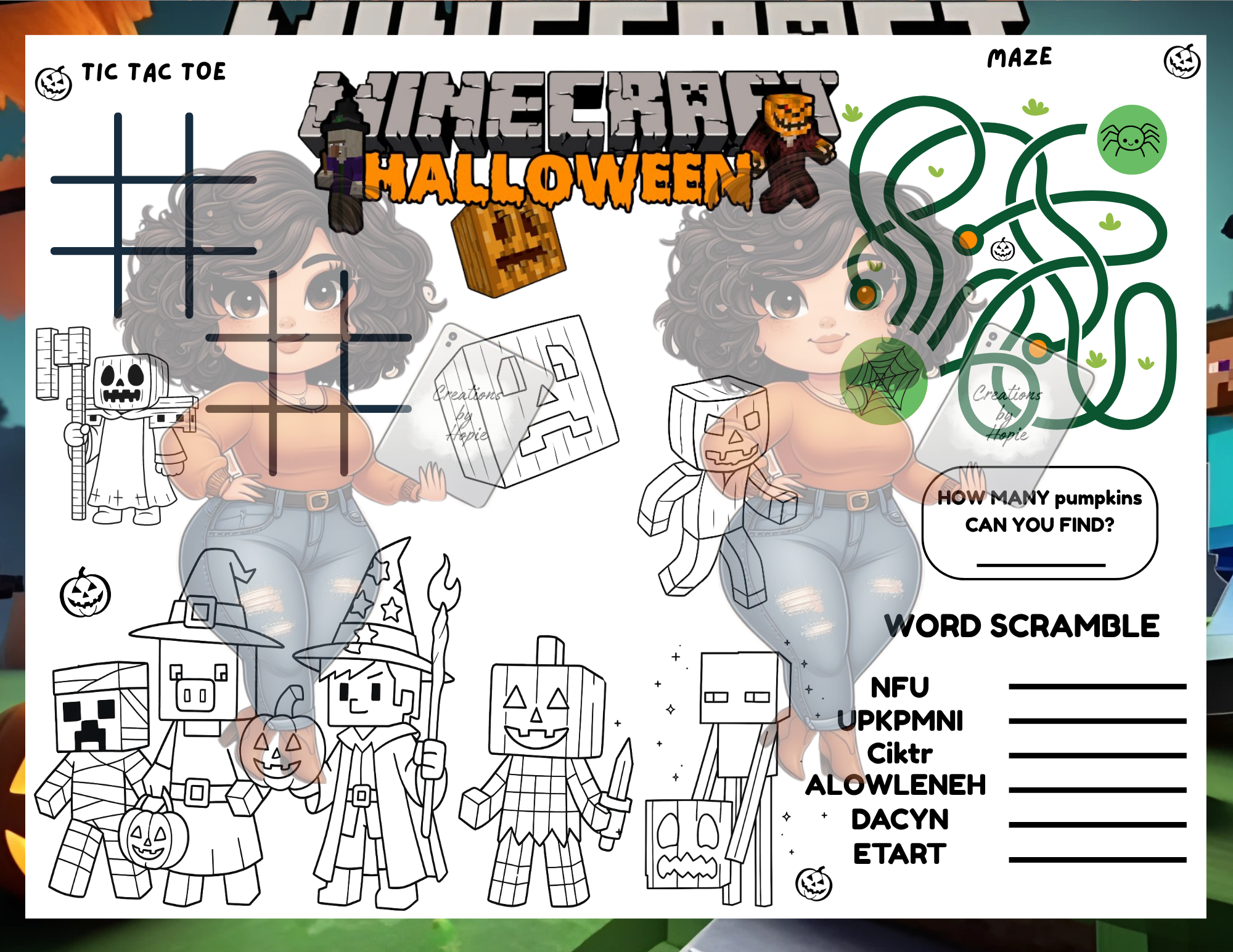 MC Halloween #2 Activity Board