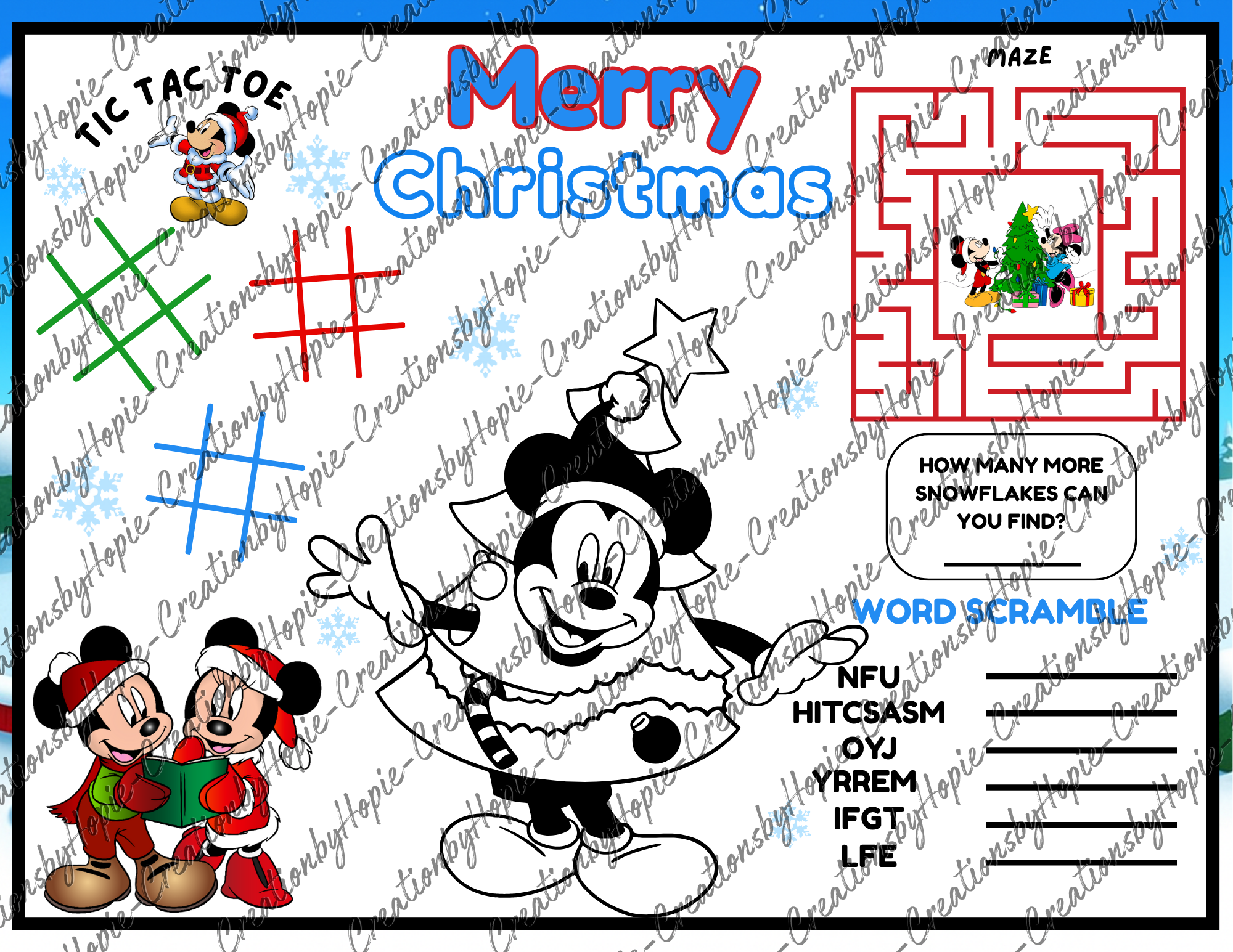 Mouse #2 Activity Sheet