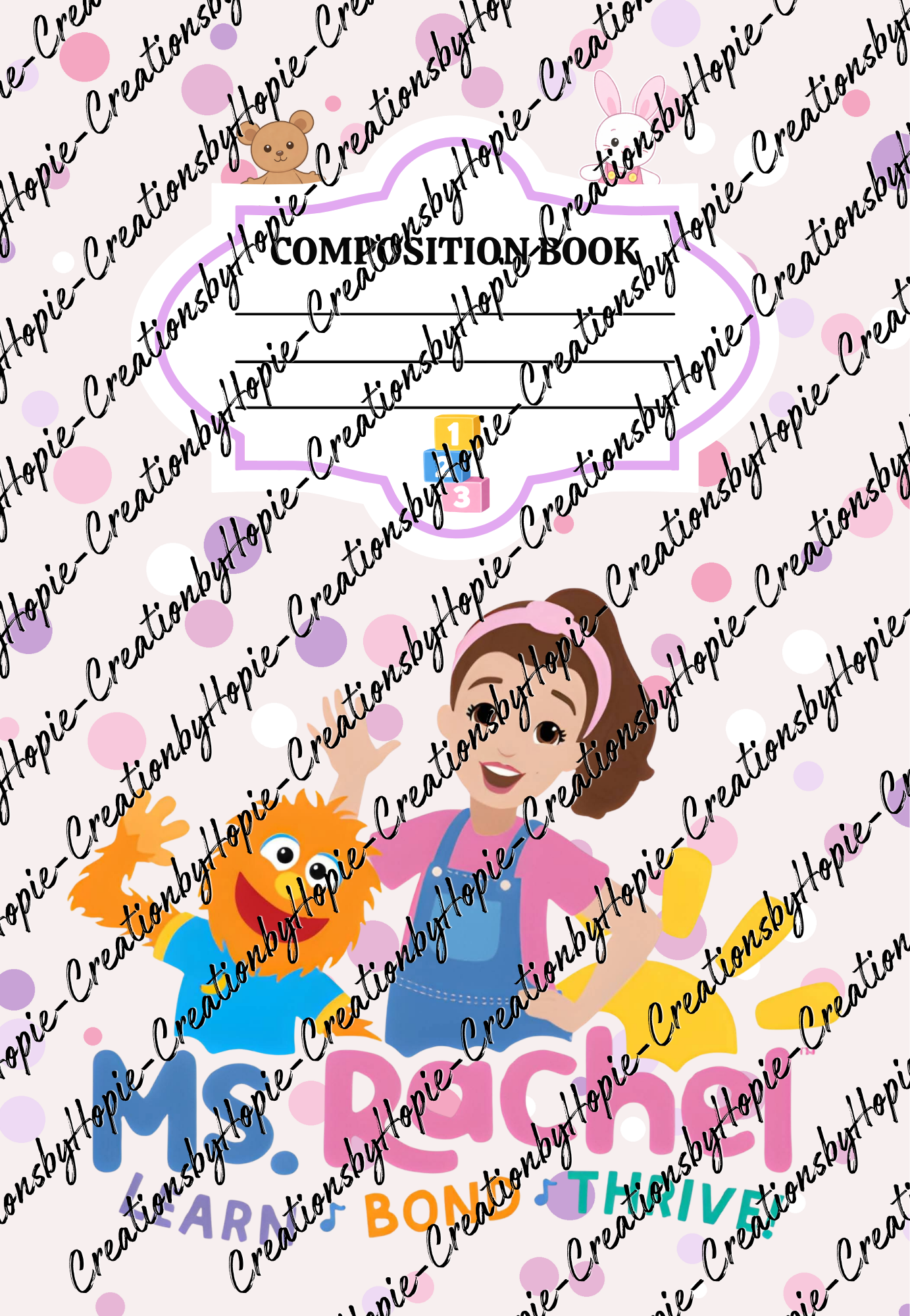 Ms Rachel Notebook Cover
