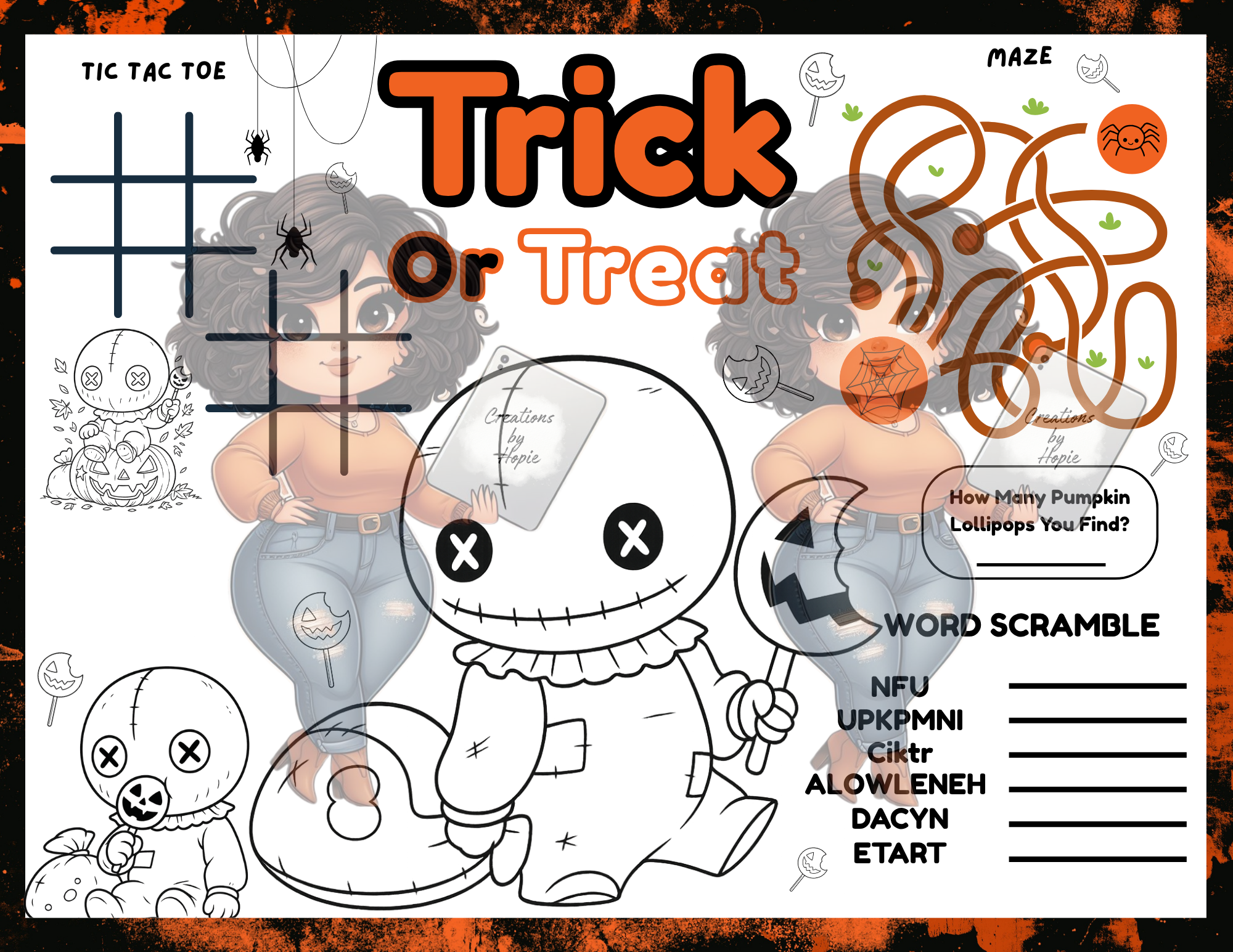 Pumpkin Guy Activity Board