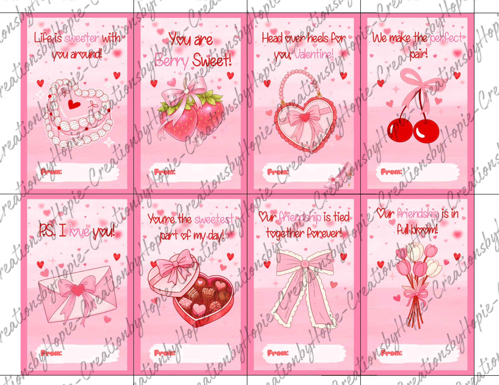 Pink Valentines Card #1