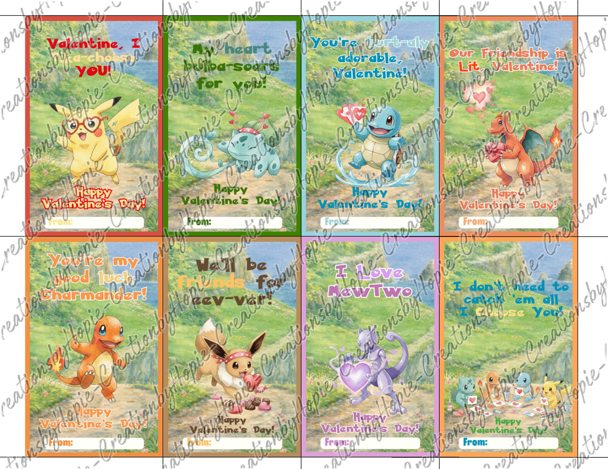 Pokémon Valentines Cards