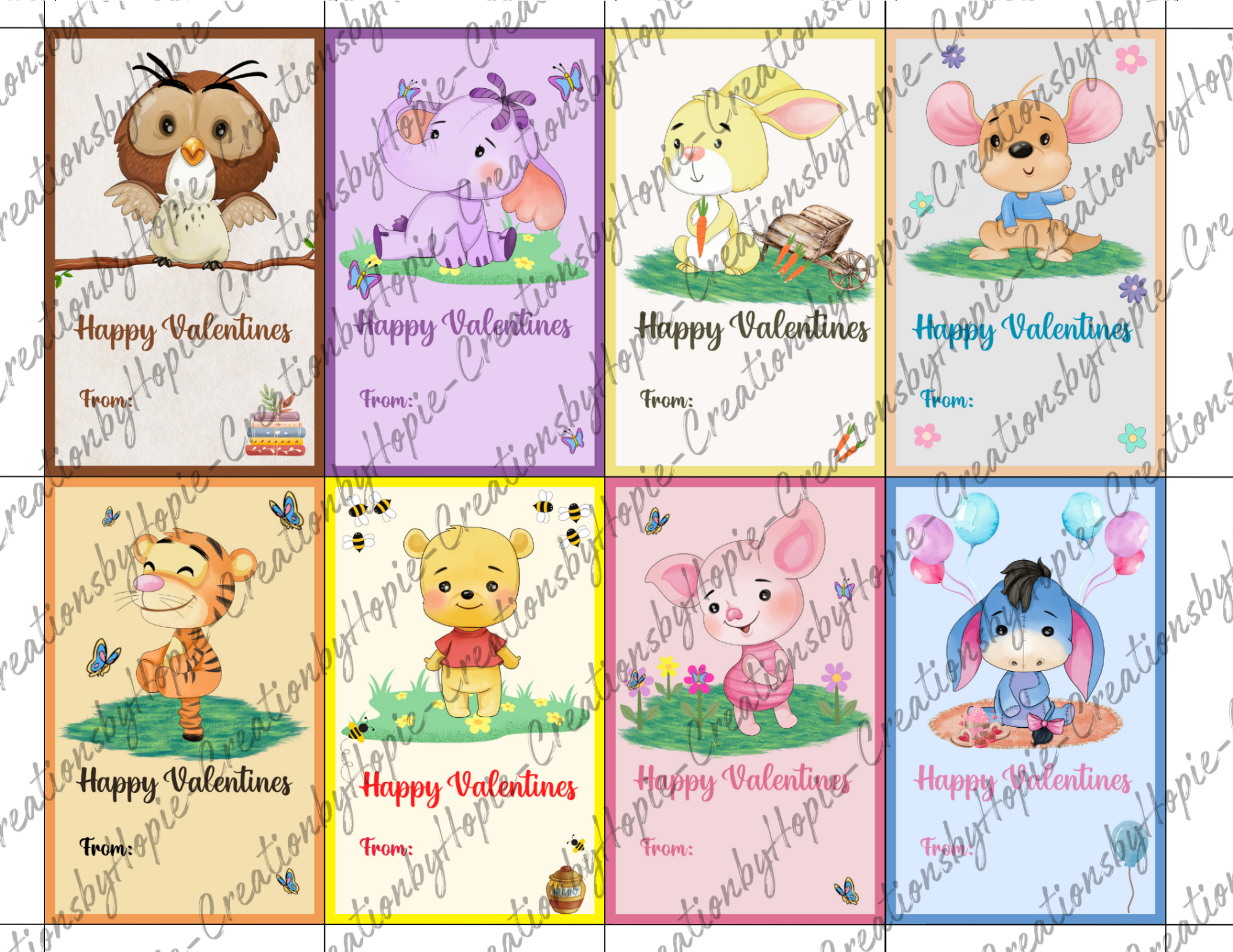 Pooh Valentines Day Cards #1