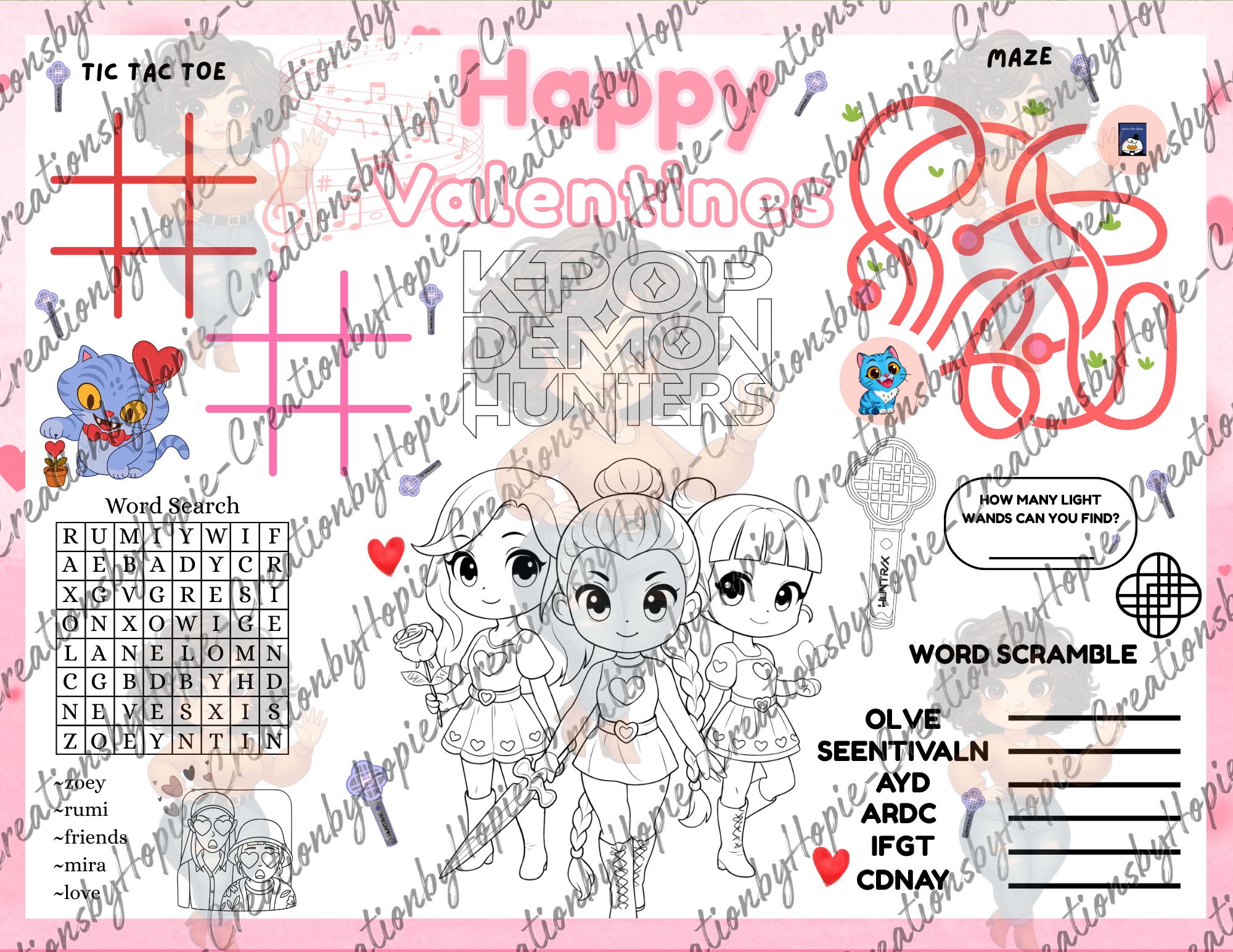Pop Sheet #1