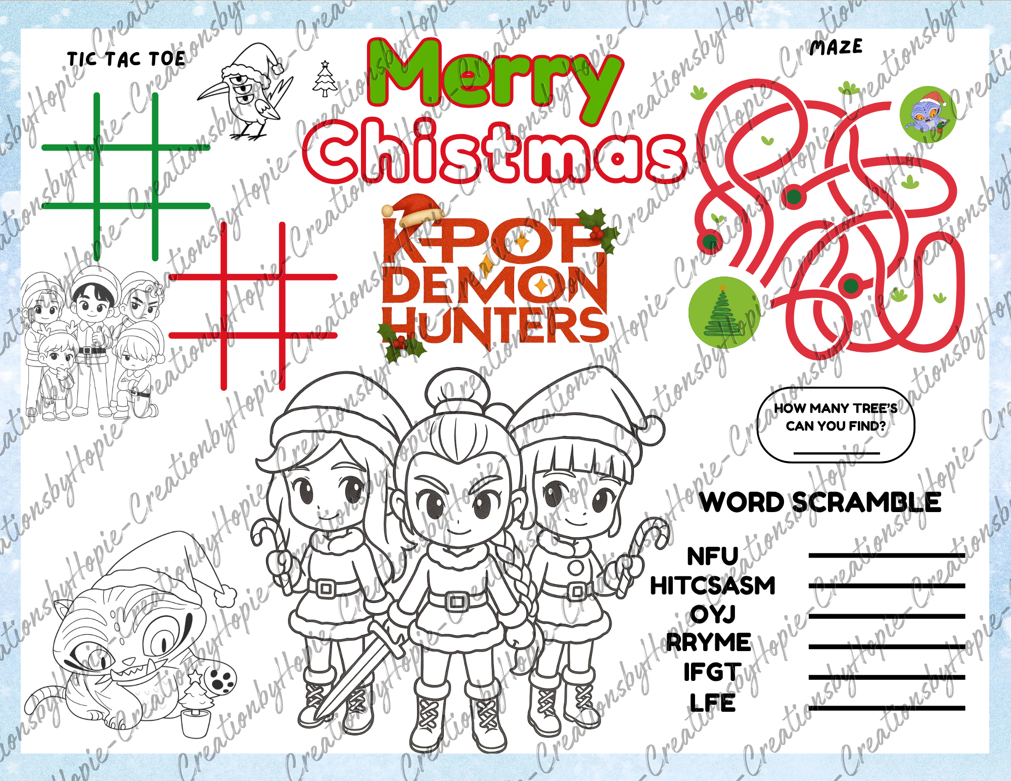 Pop #3 Activity Board (Xmas)