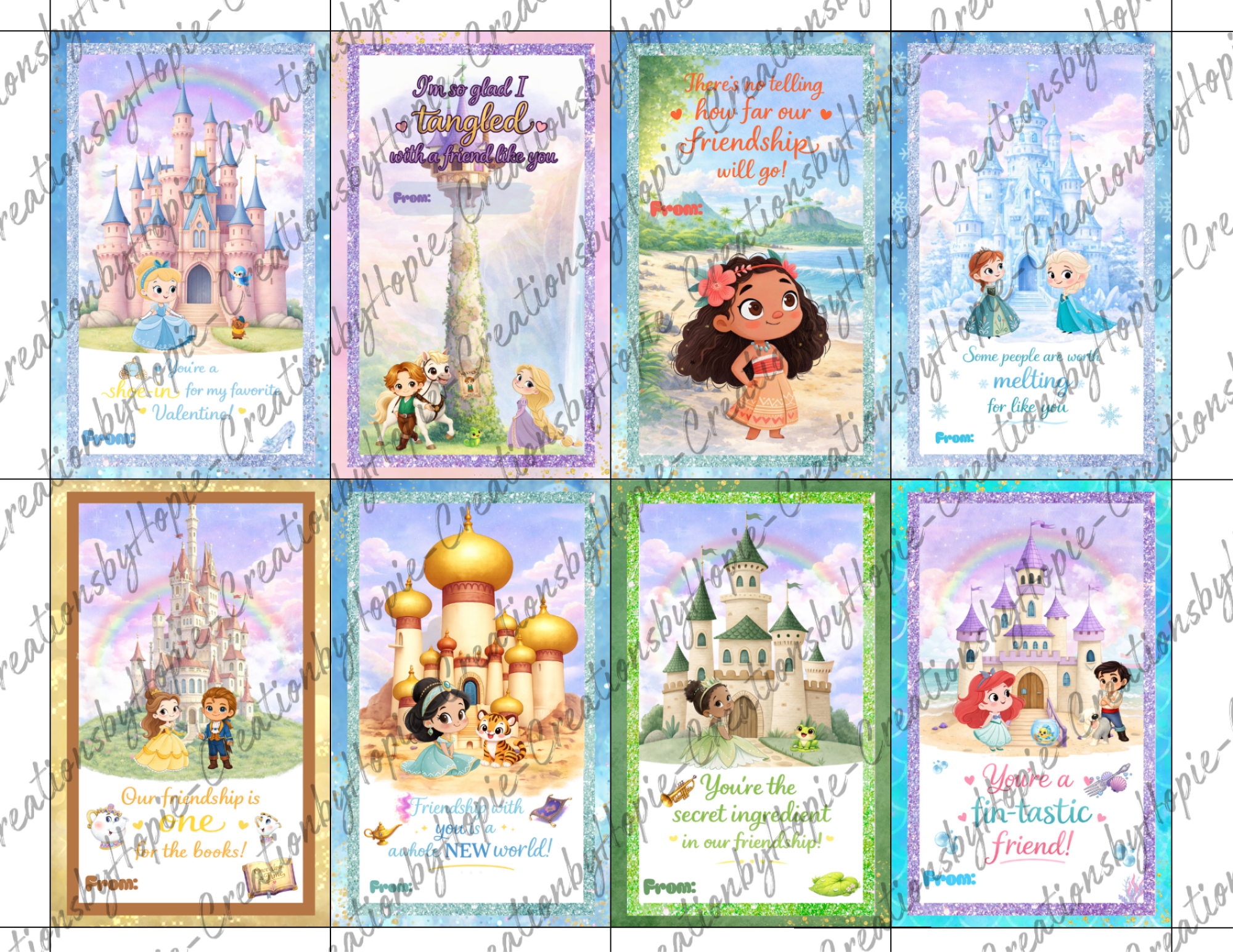 Princess Valentines Day Cards #2