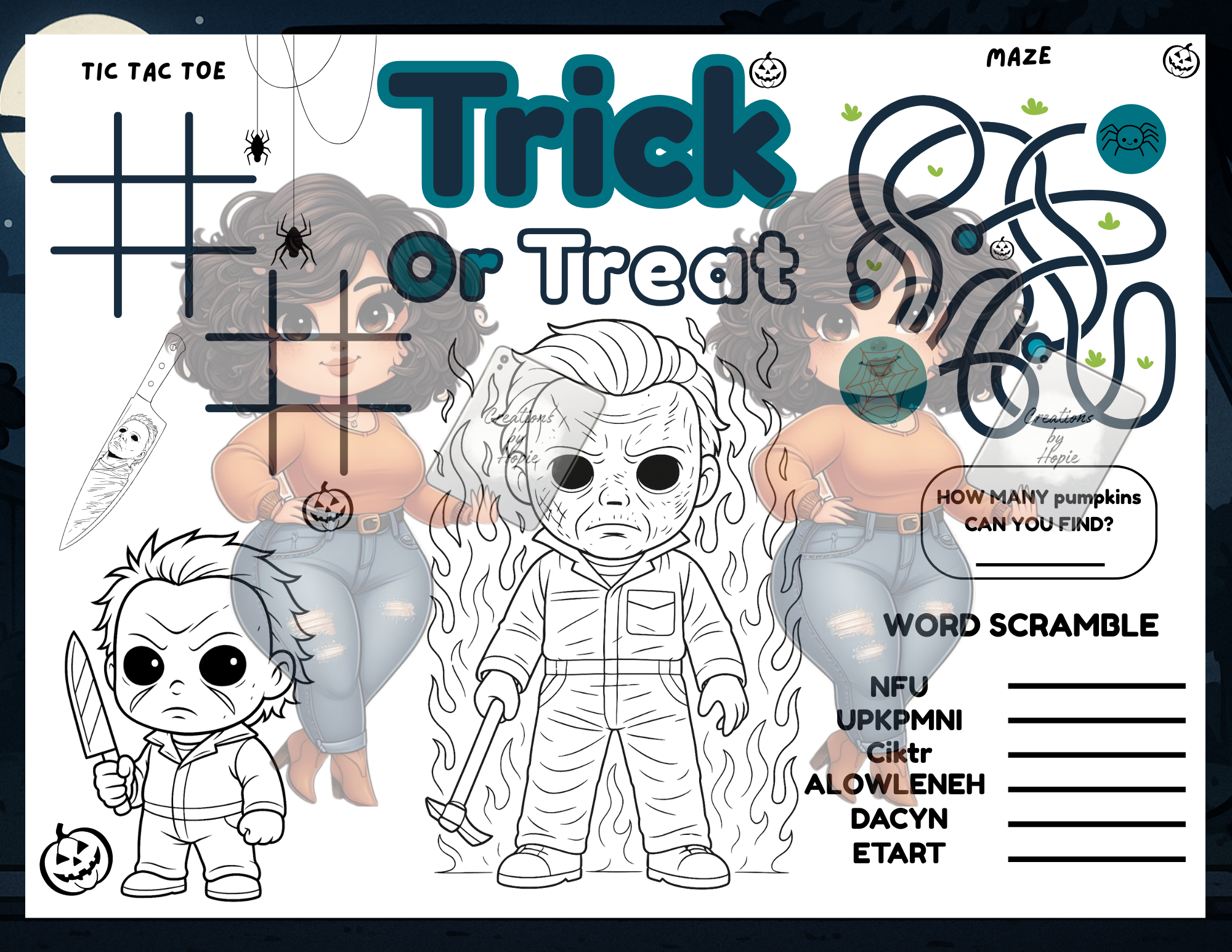 Scary #2 Activity Board