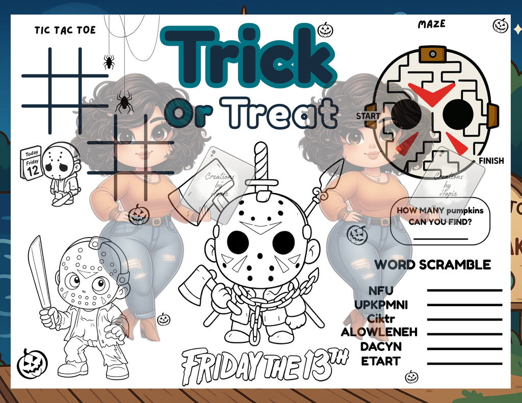 Scary # 3 Activity Board