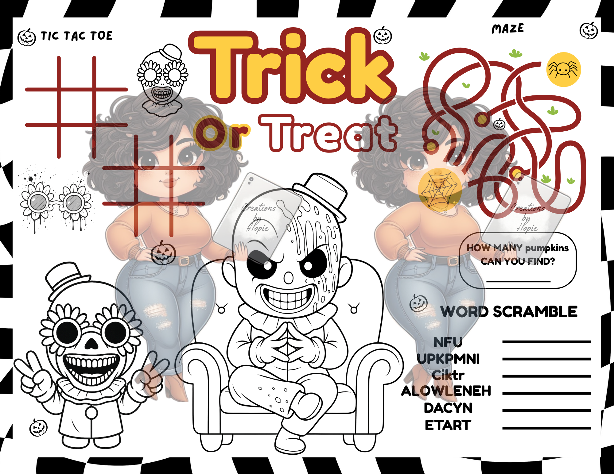 Scary #4 Activity Board