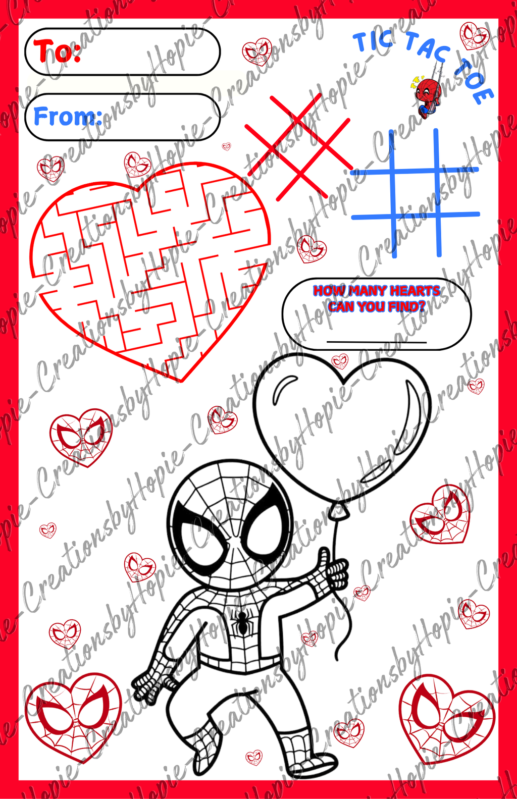 Spider Mini Activity Card