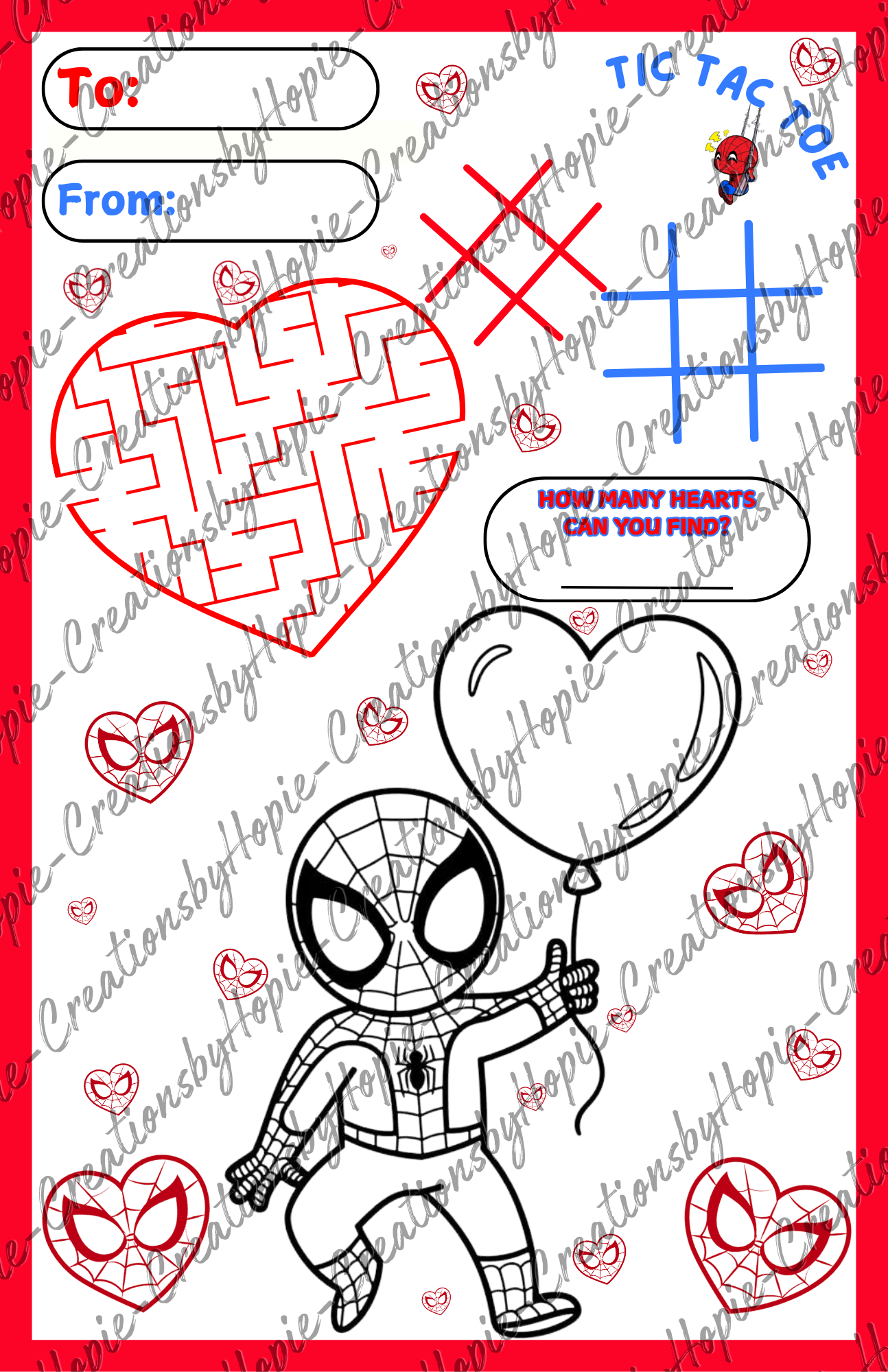 Spider Mini Activity Card