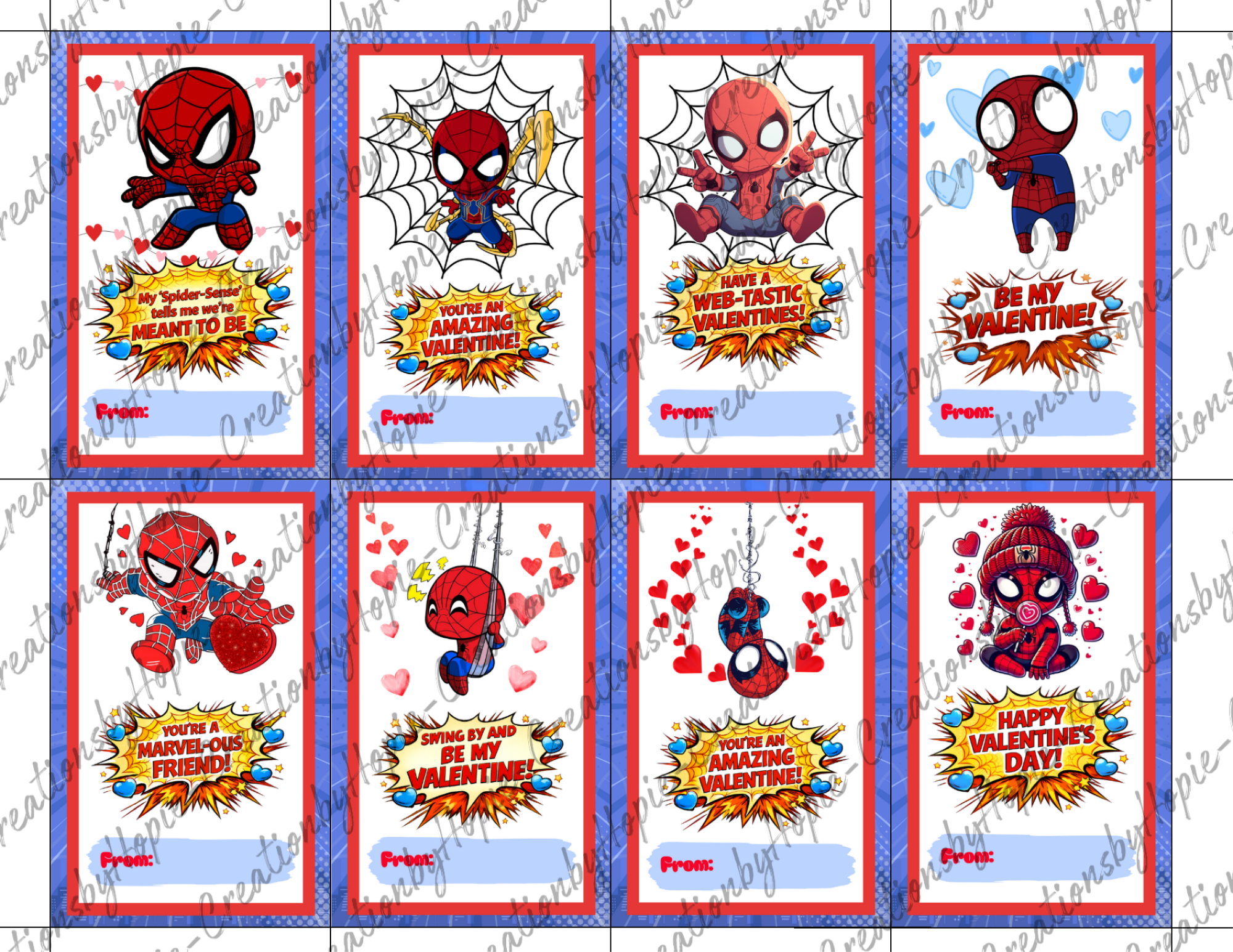 Spider Valentines Day Cards