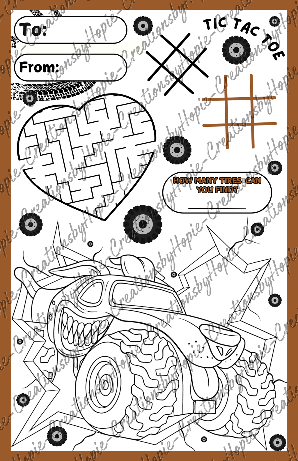 Trucks Mini Activity Cards