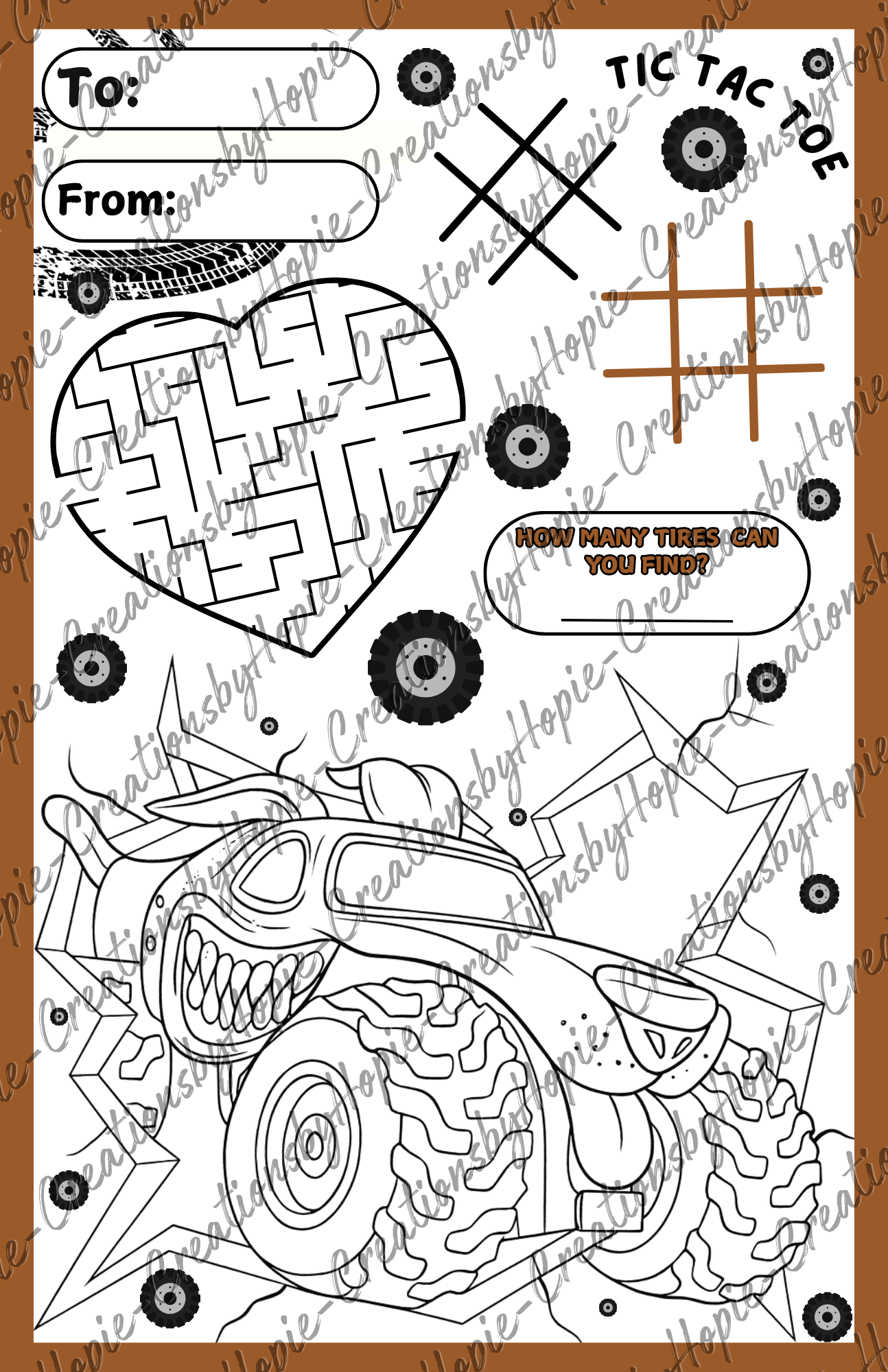 Trucks Mini Activity Cards