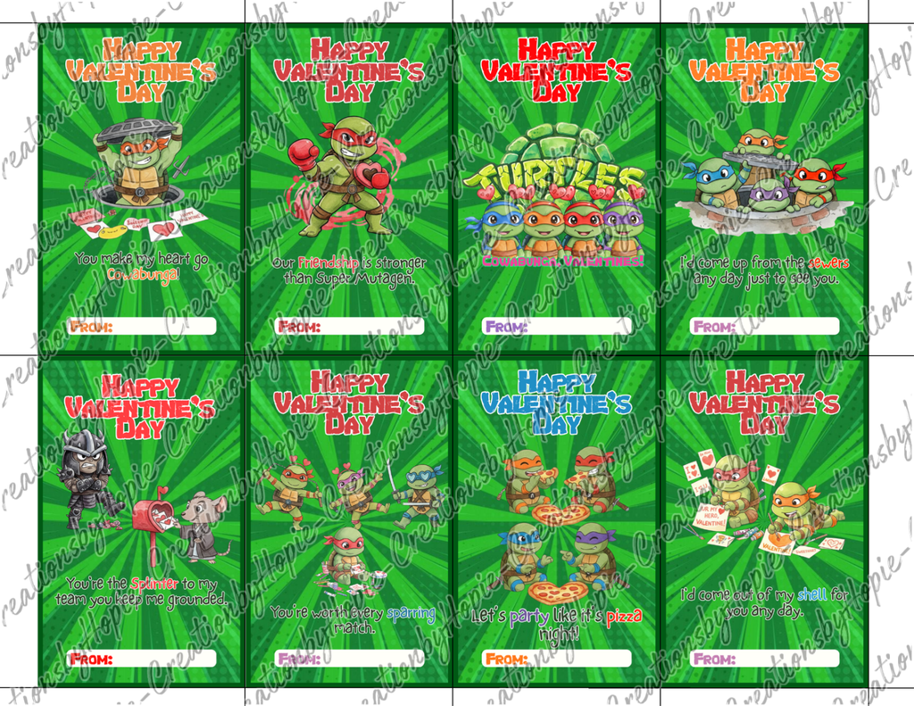 Turtle Valentines Day Cards #1