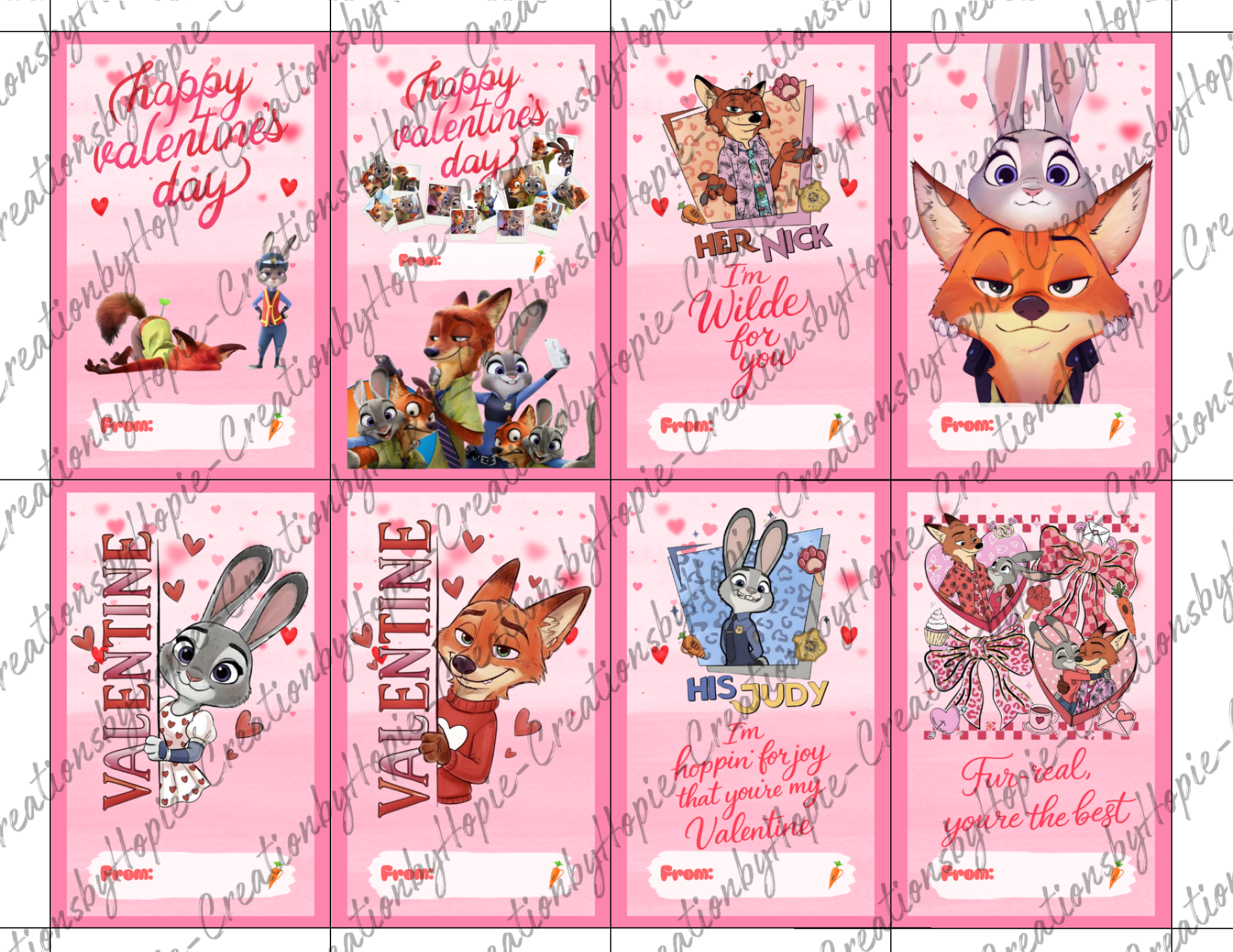 Zoo Valentines Day Cards